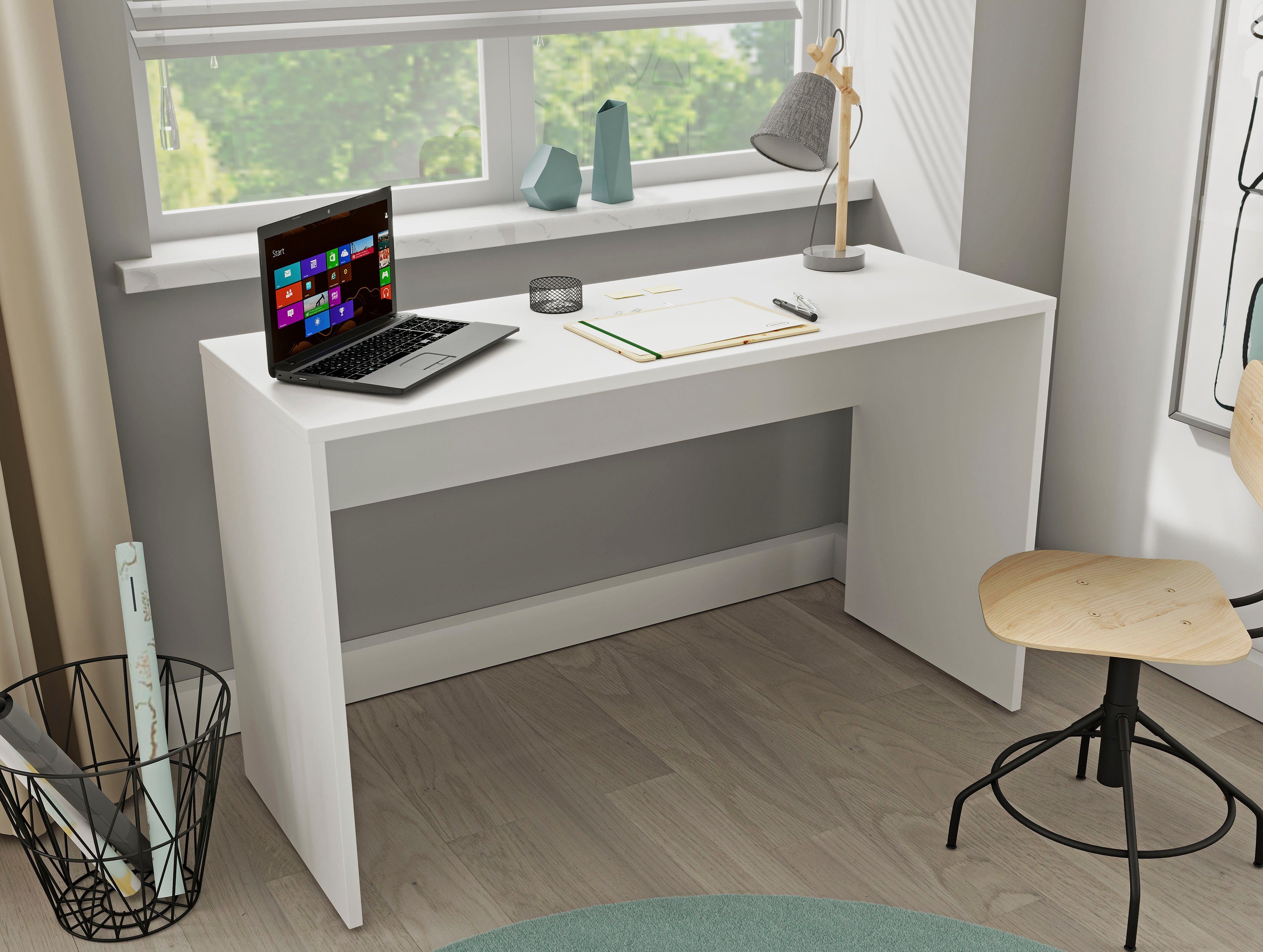Home affaire Schreibtisch AGAPI, Breite 130, Computertisch im modernen Design & viel Arbeitsfläche