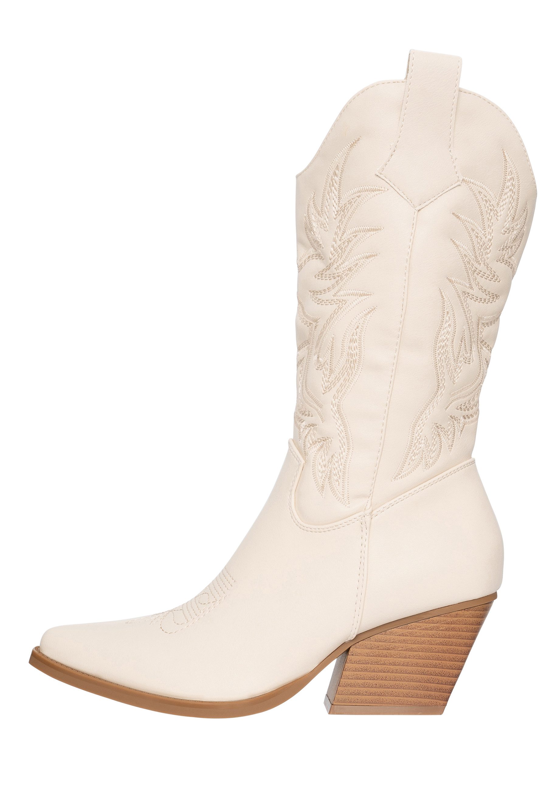 Salinyang Elegante Cowboy Stiefel Damen im modernen Western Style Stiefel