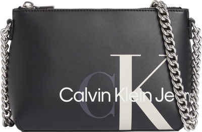 Calvin Klein Jeans Mini Bag »SCULPTED MONO CAMERA POUCH«, mit silberfarbener Schulterkette