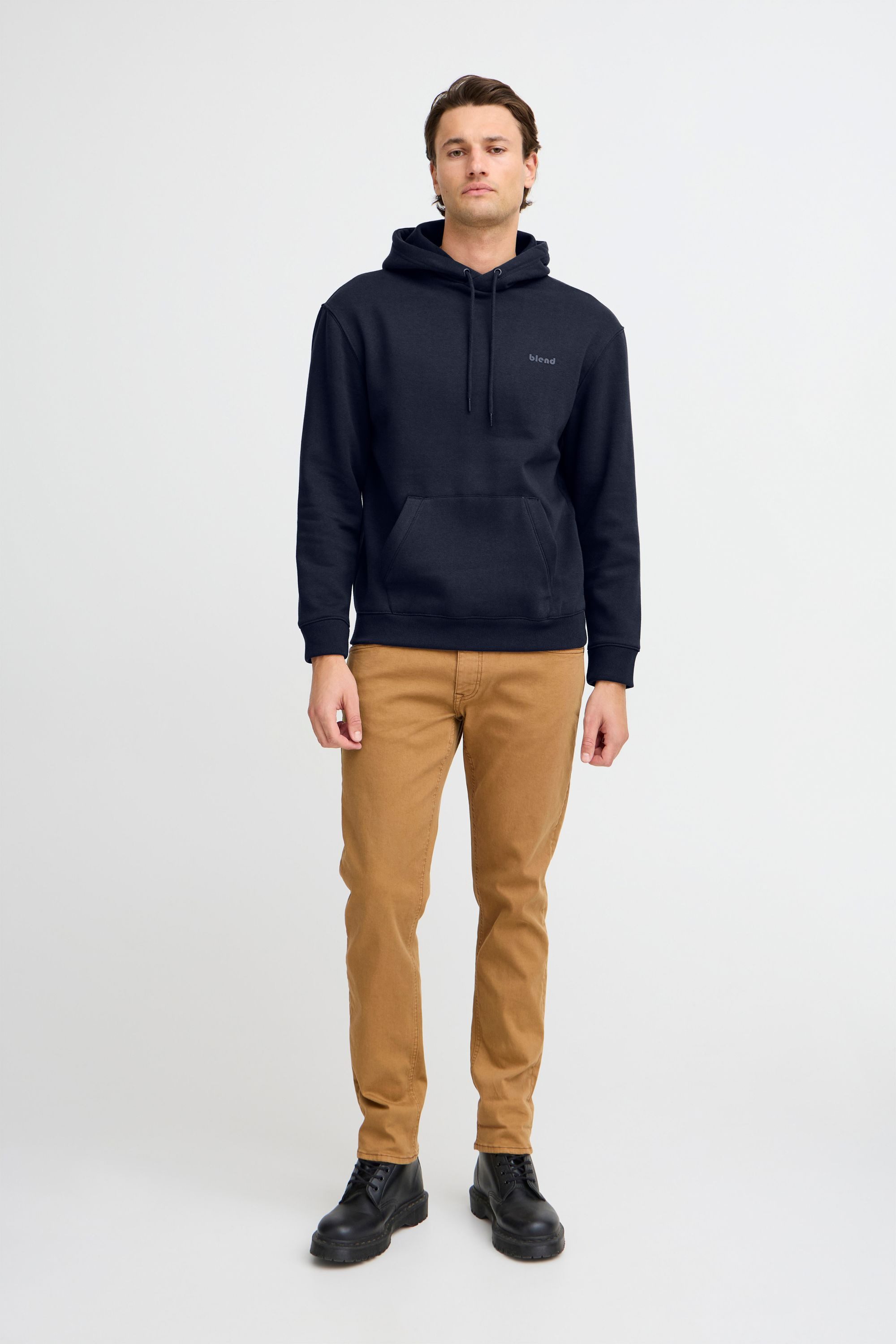 Blend Kapuzenpullover BHDownton Klassisches Sweatshirt mit Rundhalsausschnitt und Kängurutasche