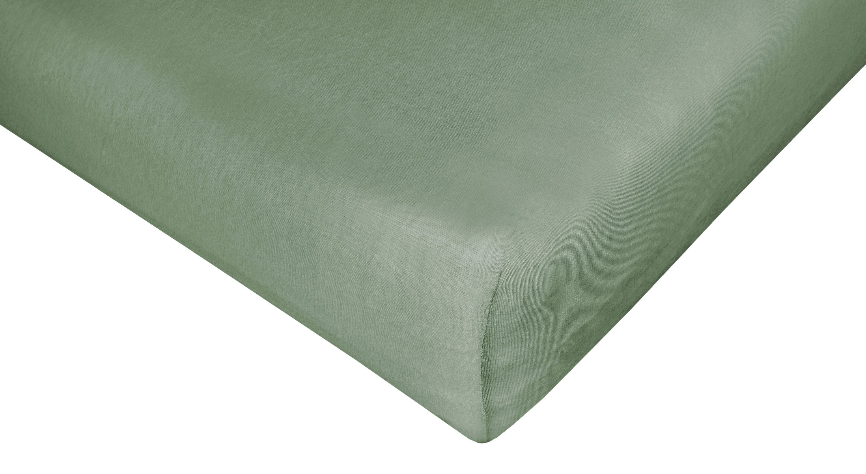 SCHÖNER WOHNEN-Kollektion Spannbettlaken Flat, Jersey-Elasthan, Gummizug: rundum, (1 Stück), Formbeständiges Spannbettlaken für hohe Matratzen