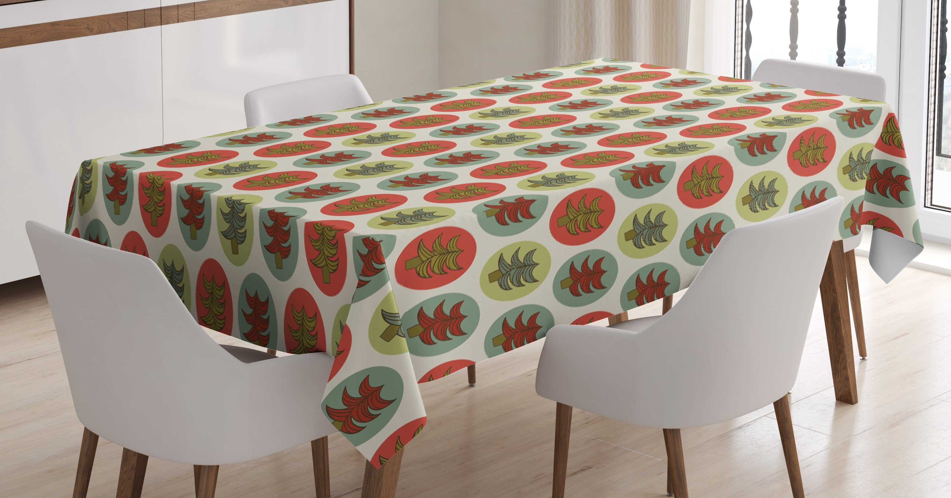 Abakuhaus Farben, geeignet Weihnachten Abstrakt Farbfest Außen Tischdecke Bereich Für Waschbar Baum den Spruces Klare