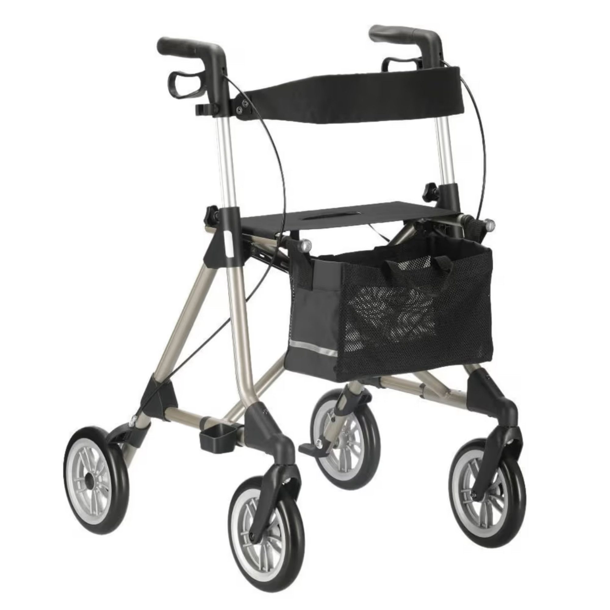 RUSSKA Rollator Russka Elan Plus - faltbarer leichtgewicht Rollator, Sitzhöhe 60 cm