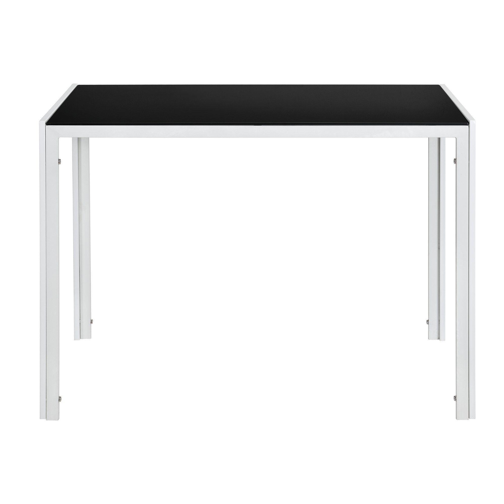 »Enschede« Esstisch, Tischplatte Schwarz/weiß schwarz-weiß Glas en.casa mit