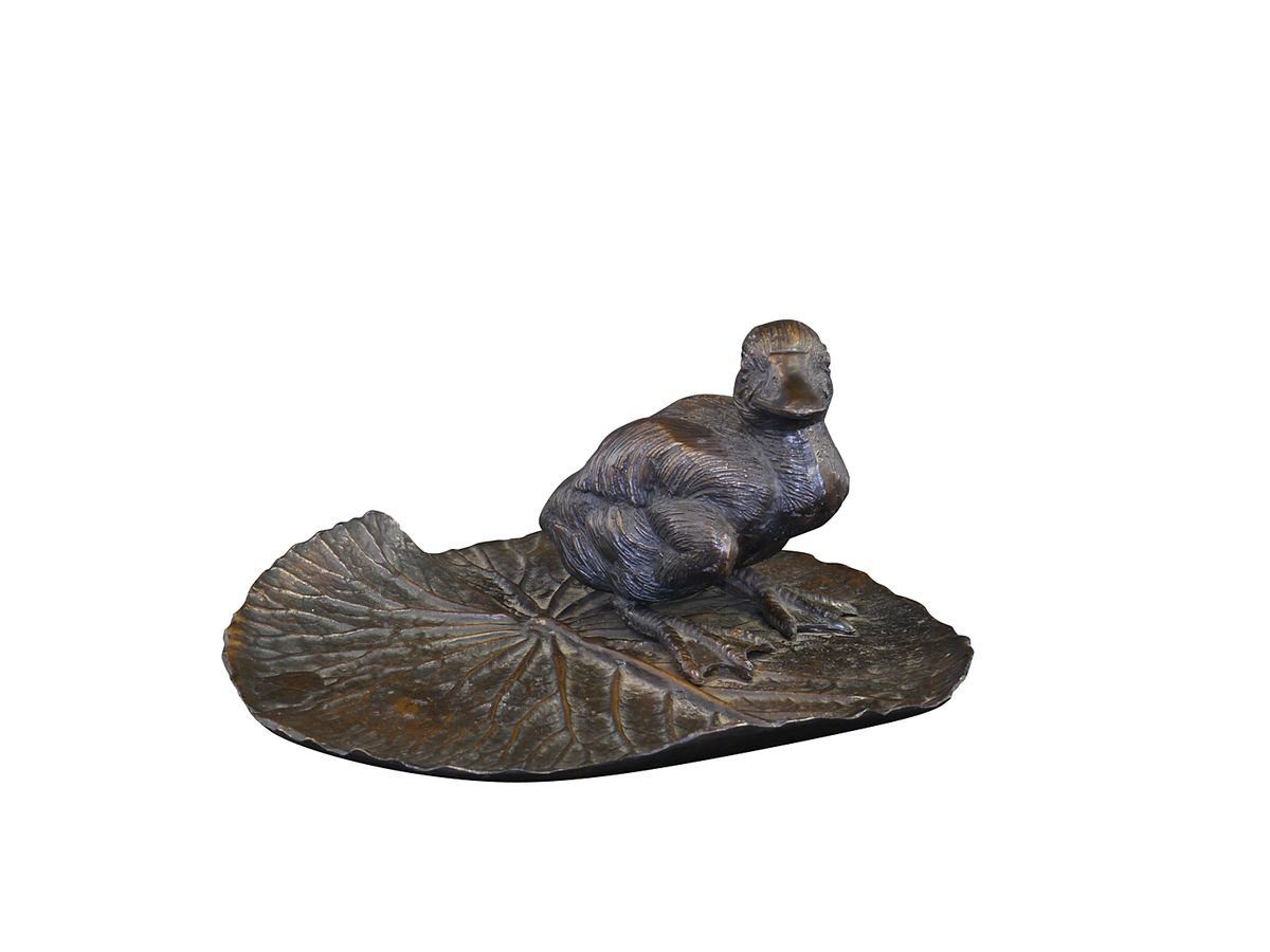 AFG Tierfigur steht Statue einem auf Figur Ente Blatt Bronze