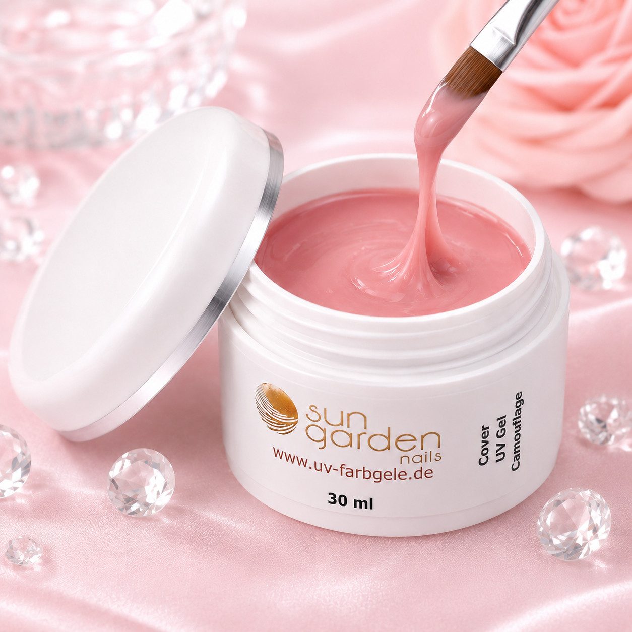 Sun Garden Nails UV-Gel 30 ml UV Nail Aufbaugel - Cover Camouflage Make Up Gel, Deckt Unebenheiten auf dem Nagel ab