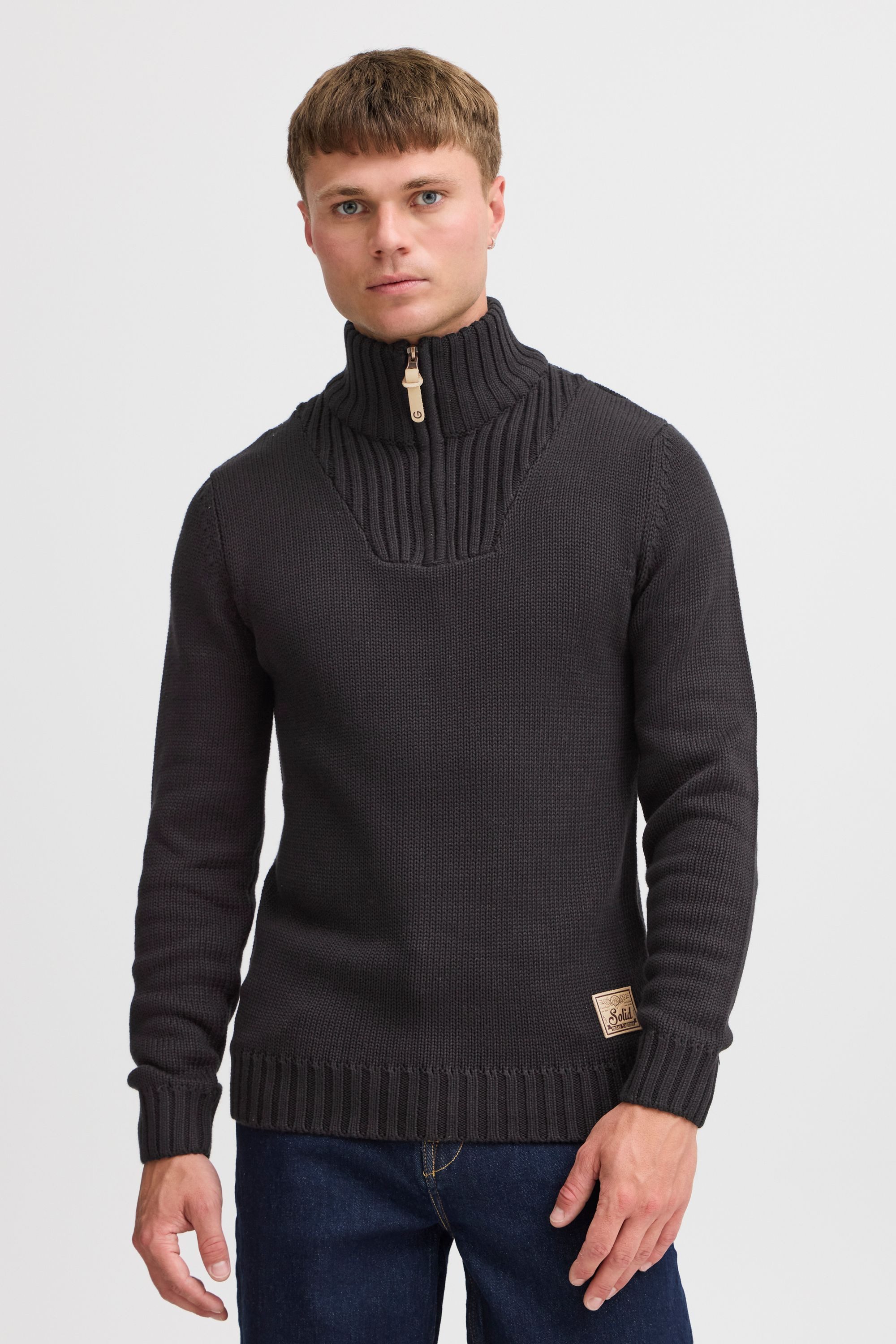 !Solid Troyer SDPetro Strickpulli mit hochabschließendem günstig online kaufen