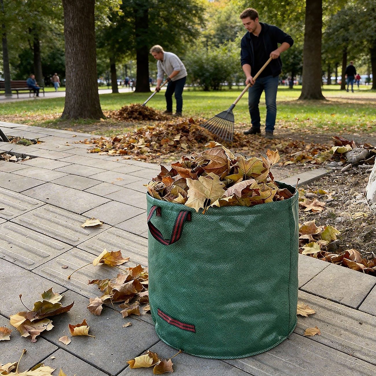 shop'n smile ideoon Gartensack XL Gartenabfallsack 272L: Faltbarer, stabiler Grünsack mit Doppelboden, (2-tlg), Ideal für die Sammlung von Laub und Rasenschnitt – Bild 5 von 5