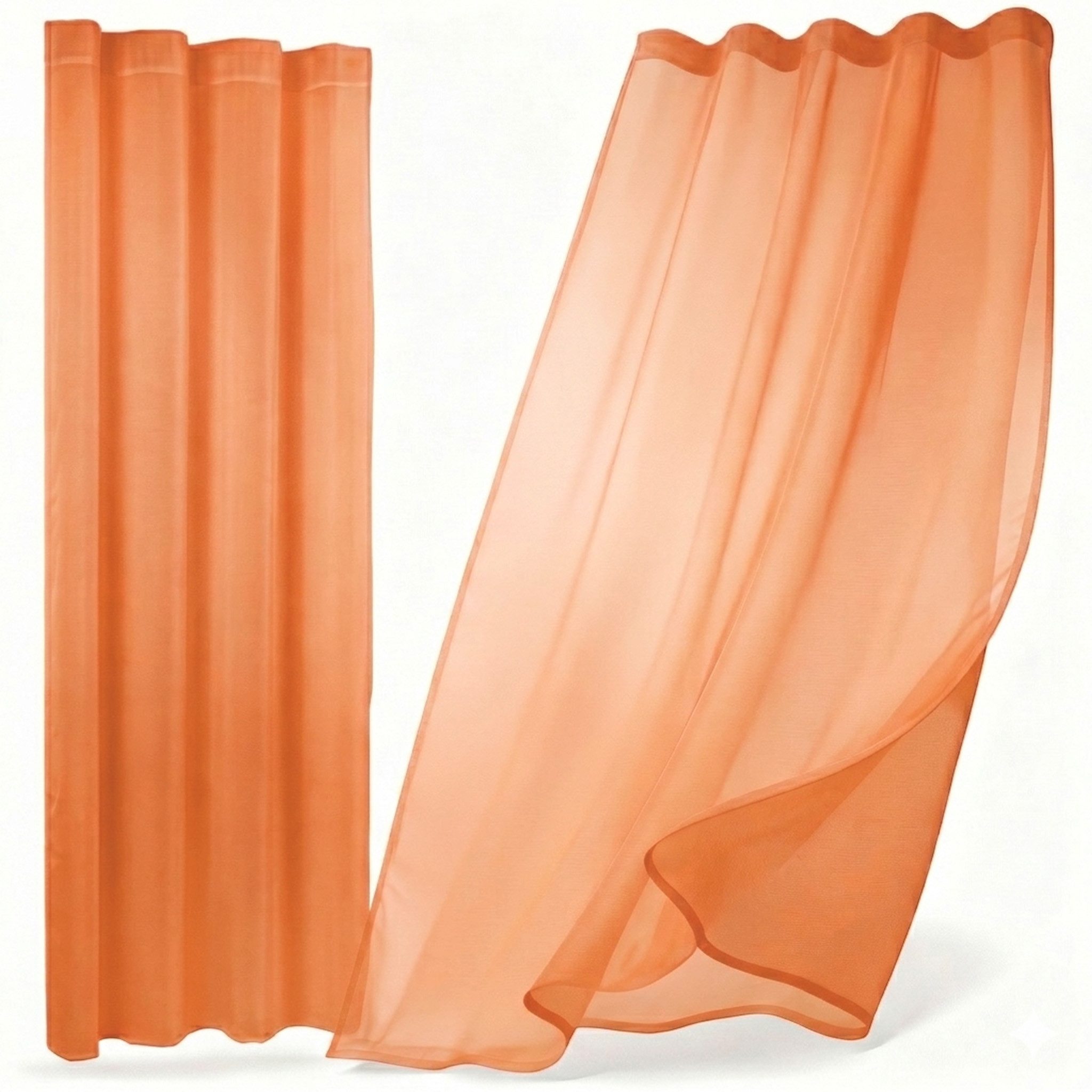 Beautex Gardine transparent Dolly, wählbar mit Kräusel- und Ösen- Aufhängung (1 St), Kräuselband, transparent