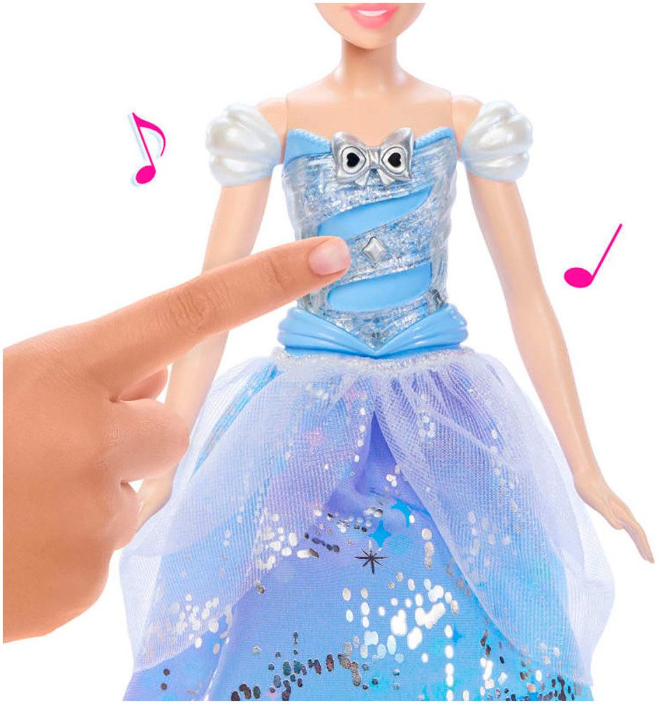 Mattel® Disney Princess Dress-Up Doll, Cinderella Doll in Enchanting Ball Gown, with Sound
