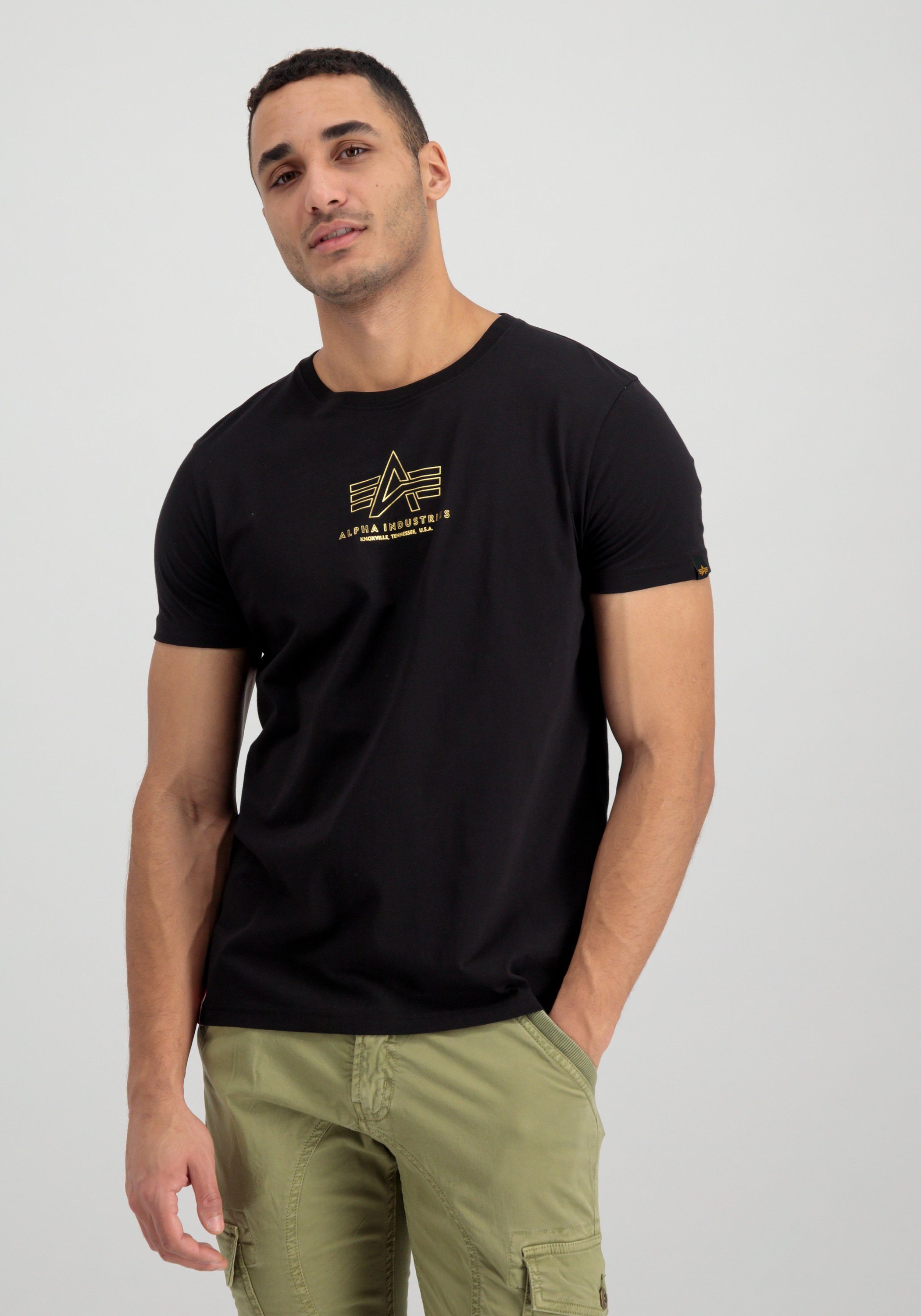 Alpha Industries T-Shirt Alpha Industries Men - T-Shirts Basic T-Shirt ML Foil Print
