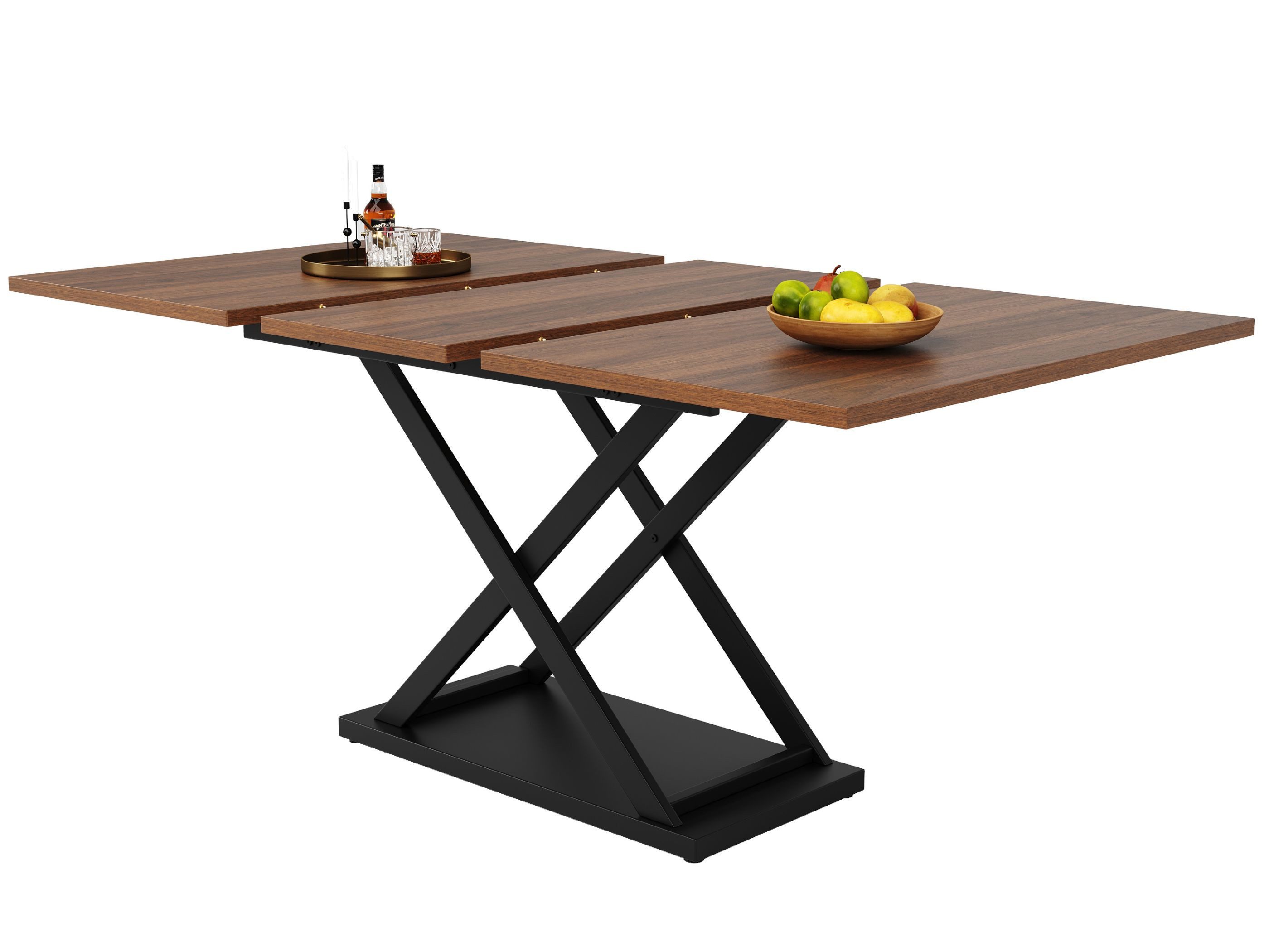 SeedWave Esstisch mit ausziehbarem Tischplatte (120-160 cm), ideal für kleine Räume, modernes Design mit stabilen Metallbeinen, für 6-8 Personen