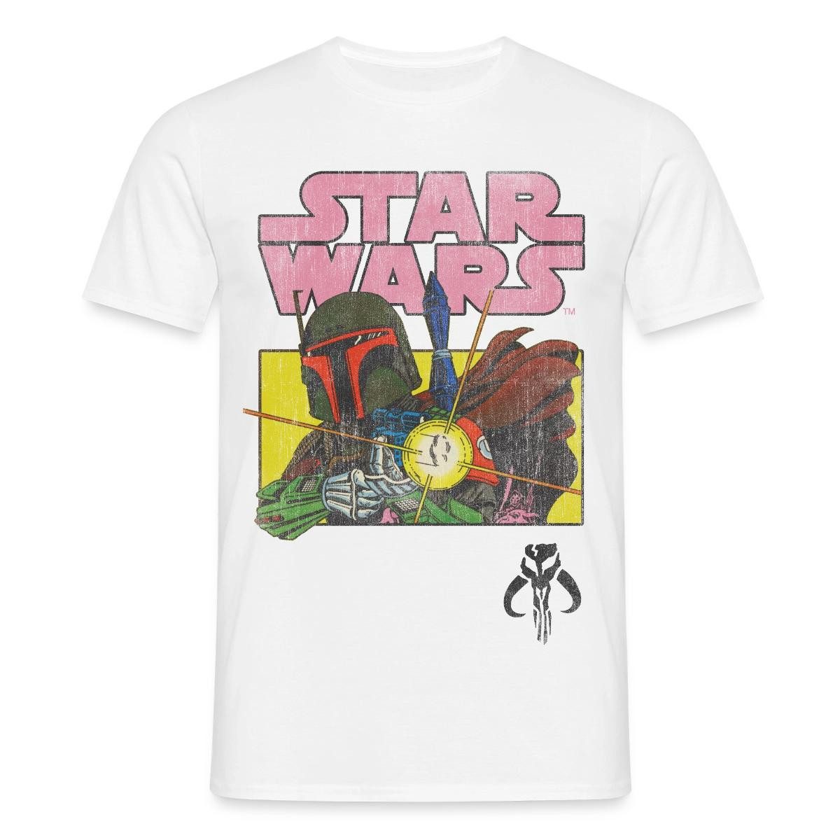 T-Shirt Star Wars: Mandalorian Retro Mandalorianer Männer T-Shirt