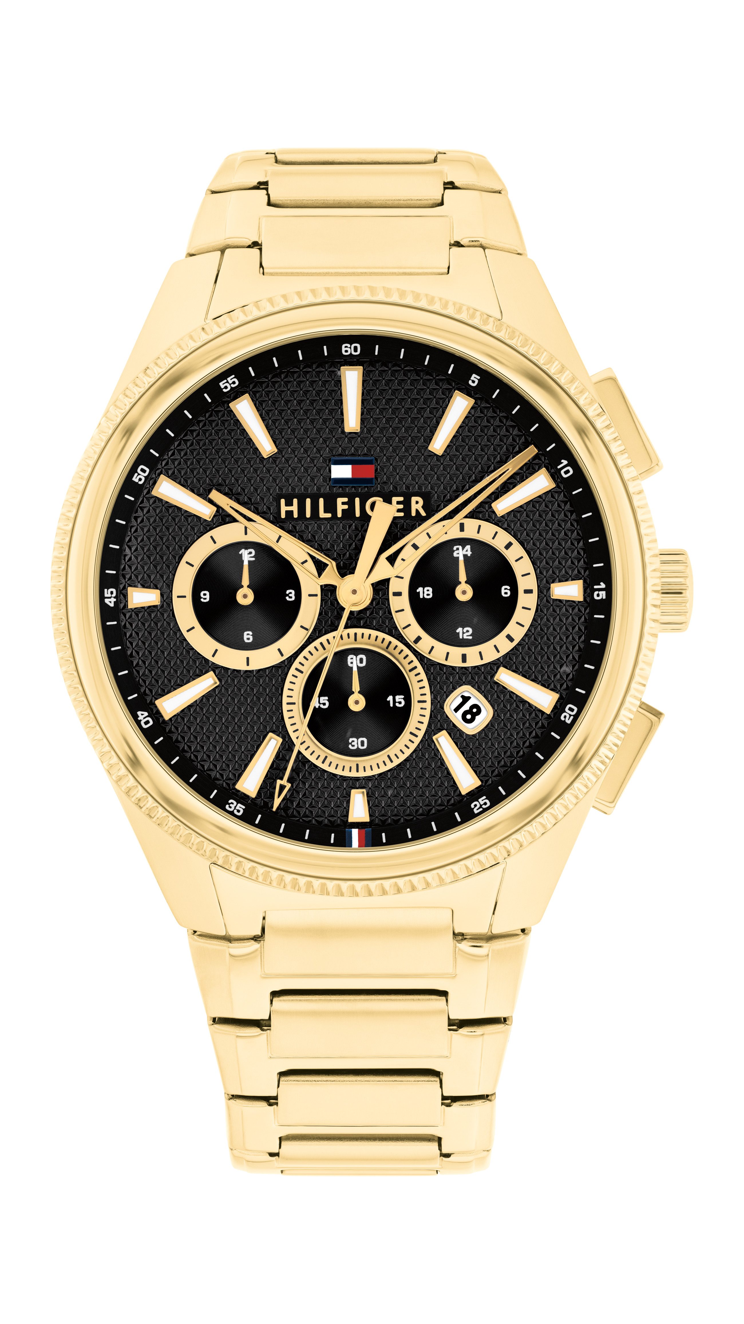 Tommy Hilfiger Multifunktionsuhr Sam 1792254, Quarzuhr, Armbanduhr, Herrenuhr, Edelstahlarmband, analog, Tag