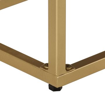 vidaXL Sideboard Sideboard Schwarz und Golden 110x30x75 cm Massivholz Mango (1 St)