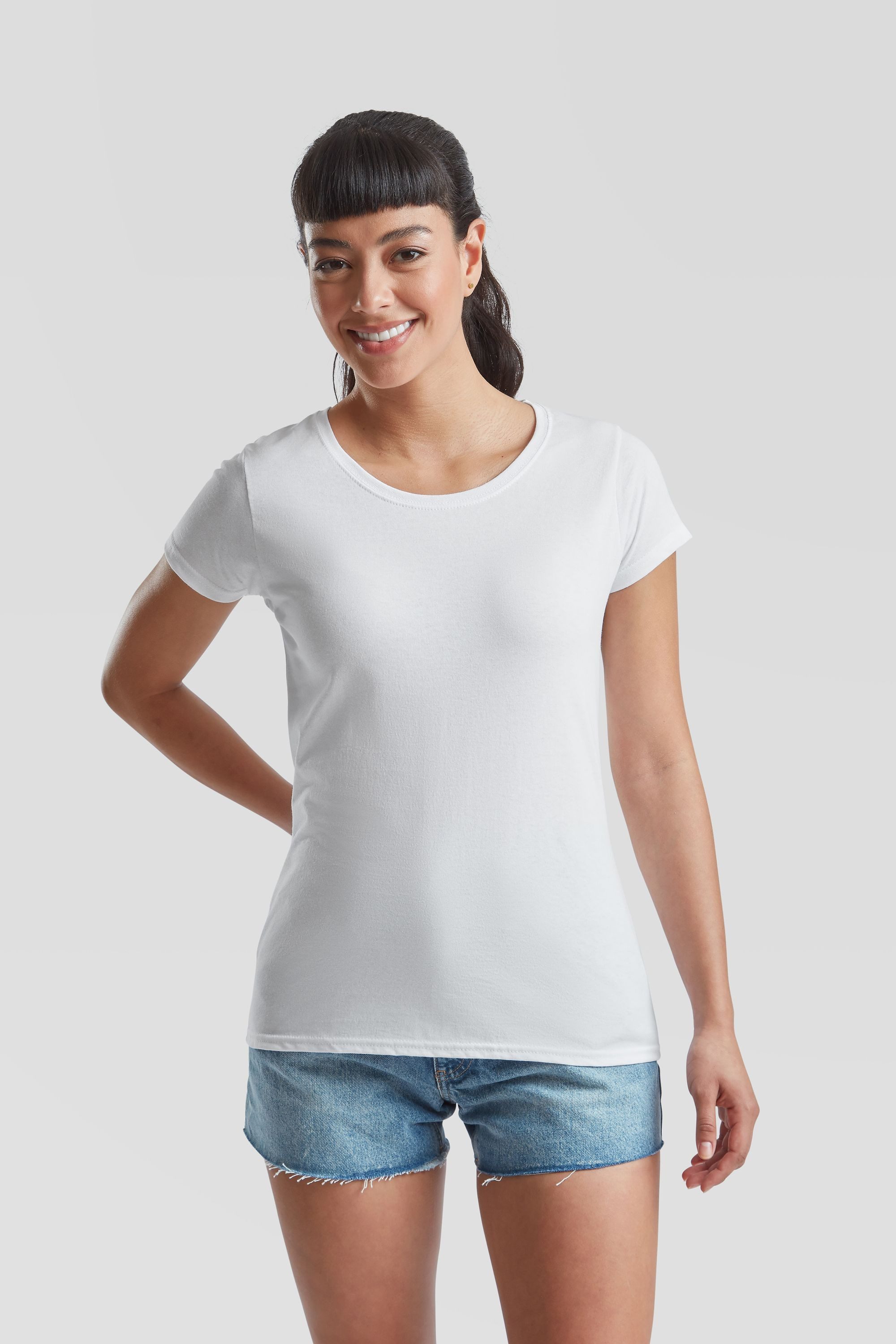 Fruit of the Loom Rundhalsshirt Fruit of the Loom Valueweight T Lady-Fit
