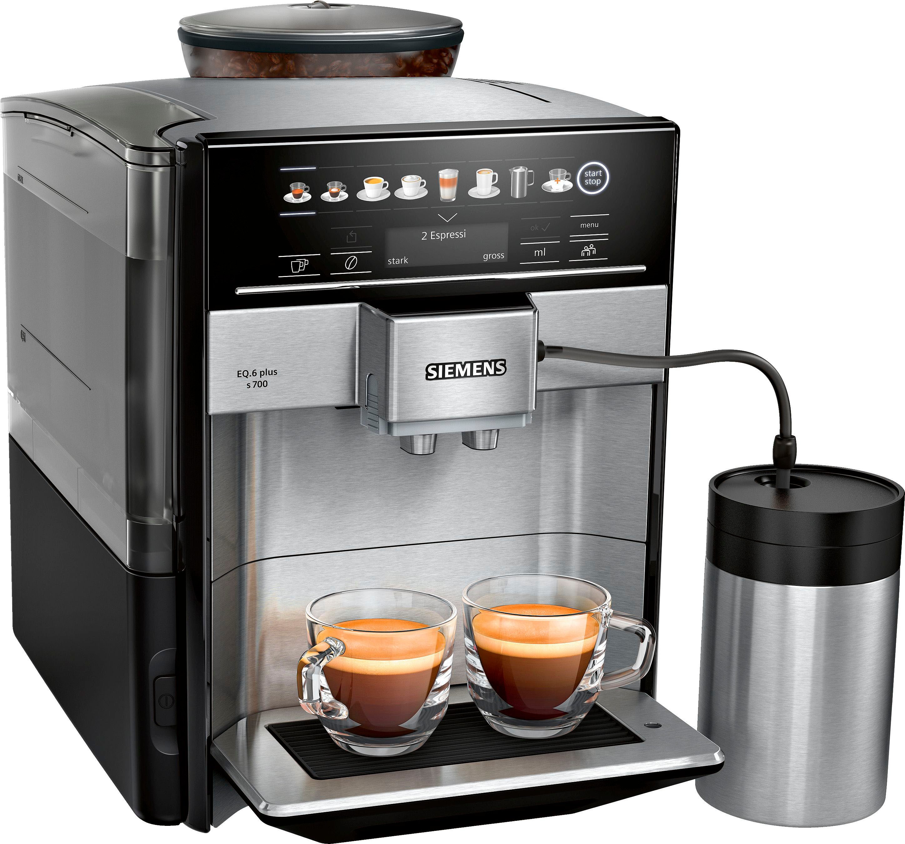Kaffeevollautomat EQ6 plus s700 TE657M03DE, viele Kaffeespezialitäten, Doppeltassenfunk