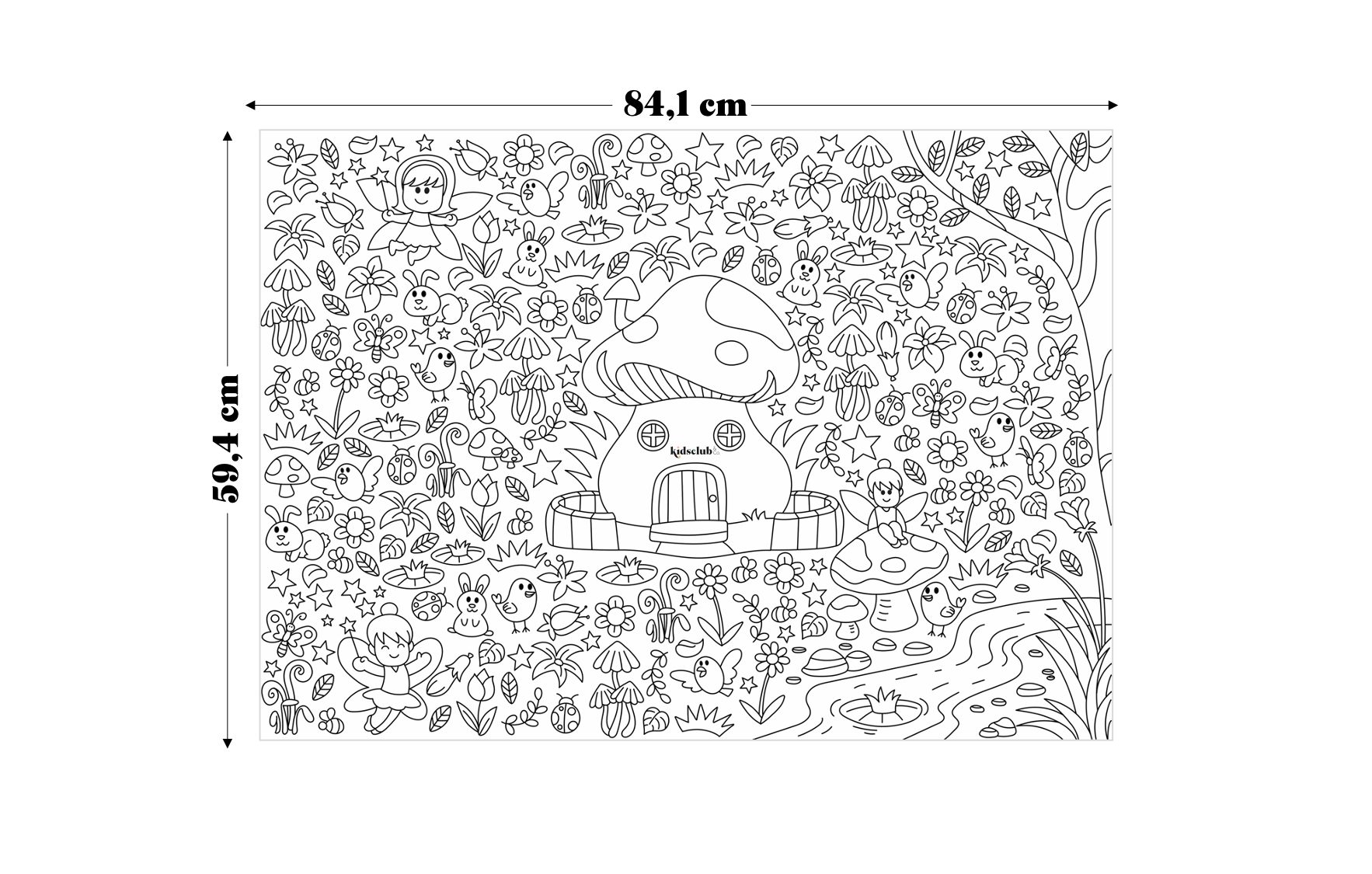 Kidsclub & Co. Malvorlage,  Ausmalposter "Feen" - Malen & Kreativität für Kinder