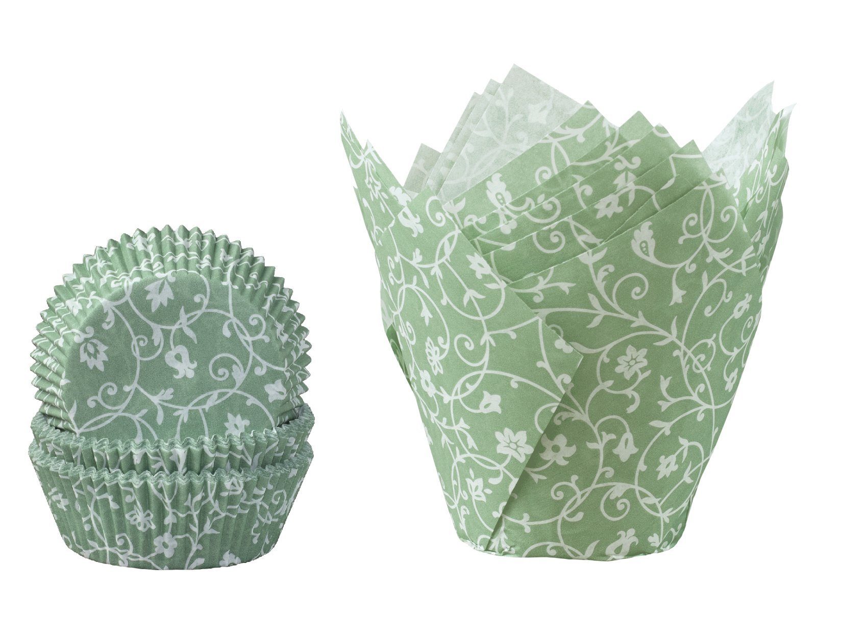 Demmler Muffinform Muffin + Tulip Classico Sets Jade - 60Stk. + 24Stk. -, Backformensets - Made in Germany