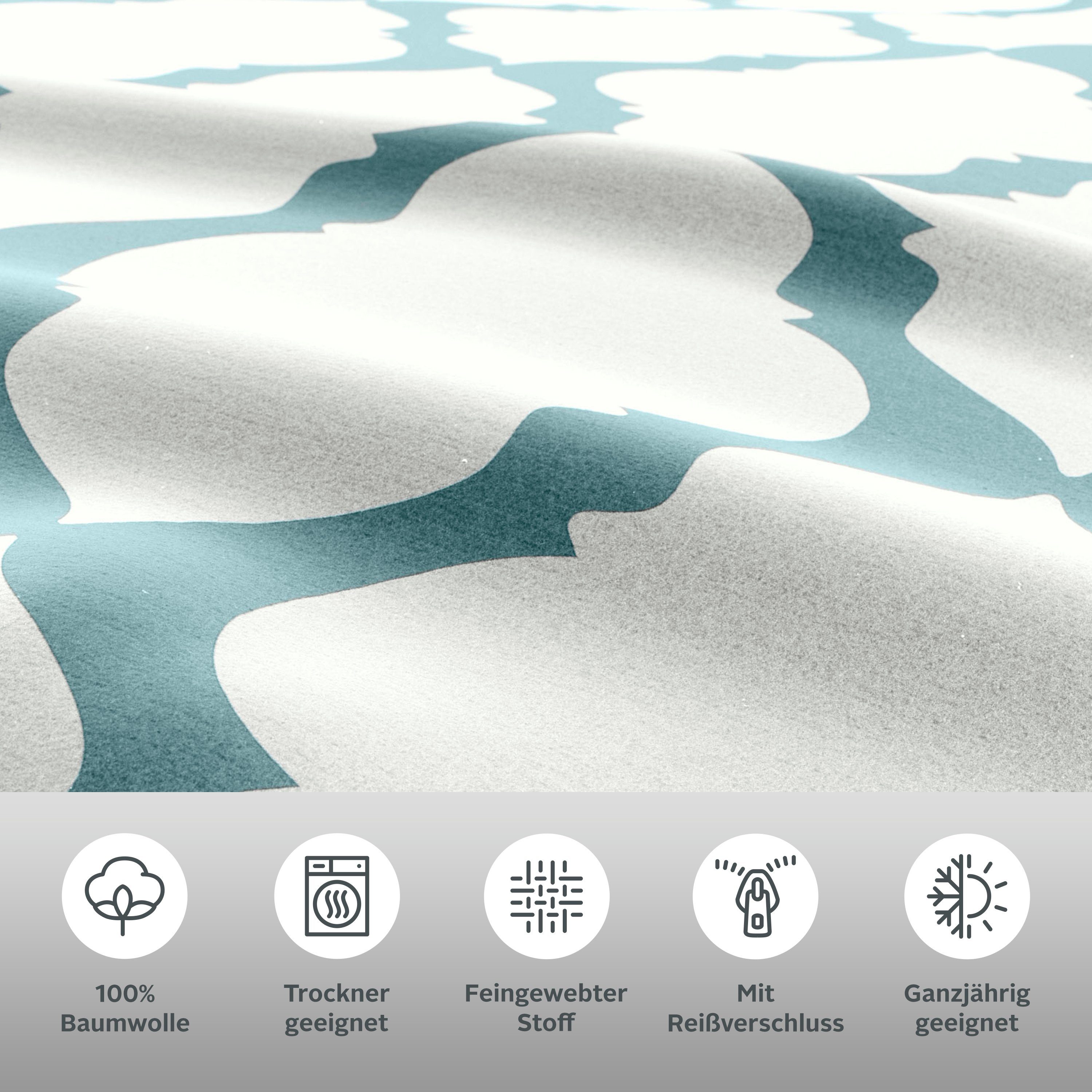 OTTO home Wendebettwäsche Alba in Gr. 135x200 oder 155x220 cm, Renforcé, 2 teilig, Bettwäsche mit Wendeoptik, in verschiedenen Qualitäten, Baumwolle