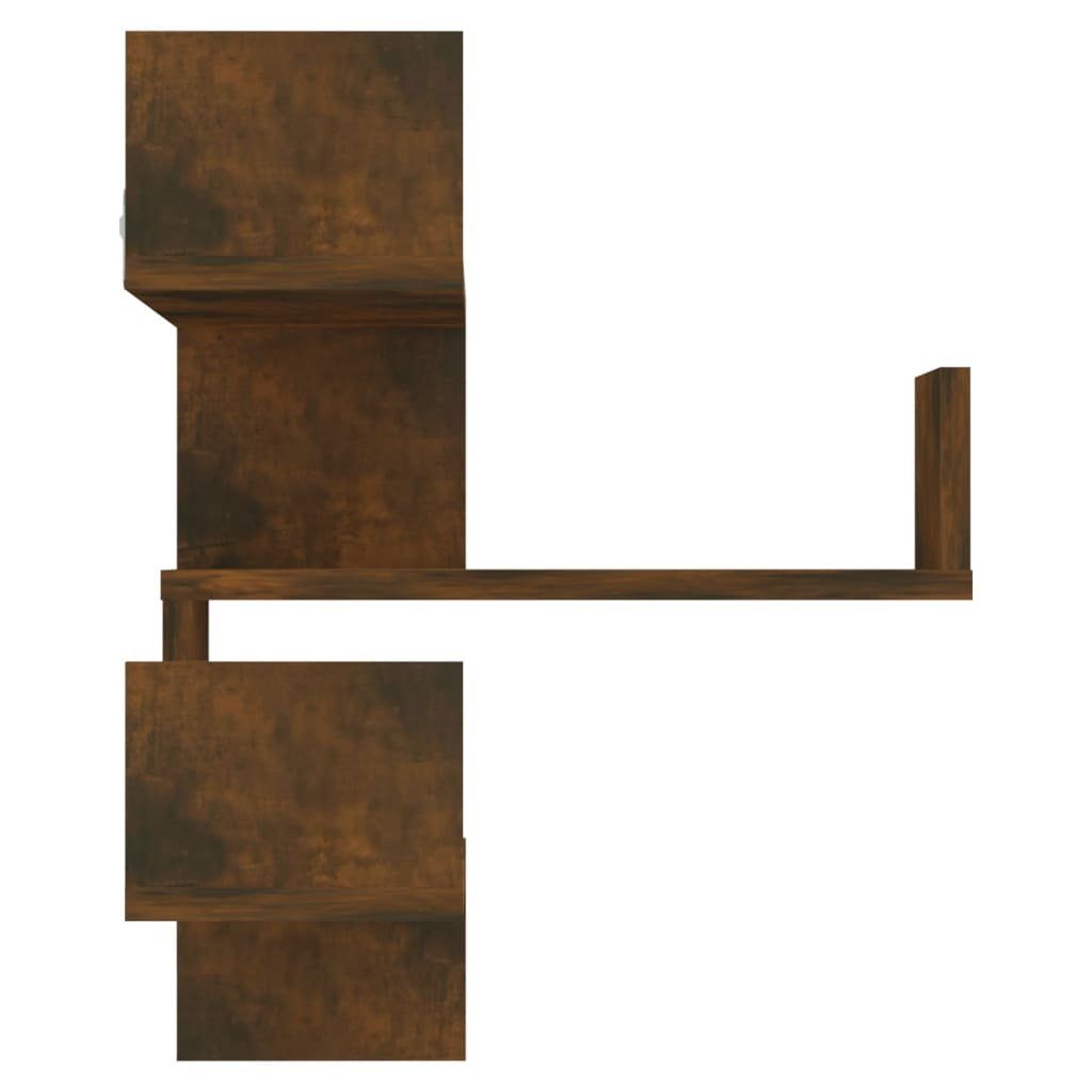 Regal Holzwerkstoff, 1-tlg. 40x40x50 Wand-Eckregal vidaXL cm Räuchereiche