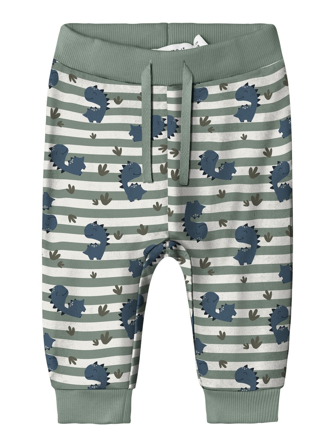Name It Sweatpants Baby Sweatpants Dino Print Lily Pad-62 (1-tlg) mit elastischem Bund