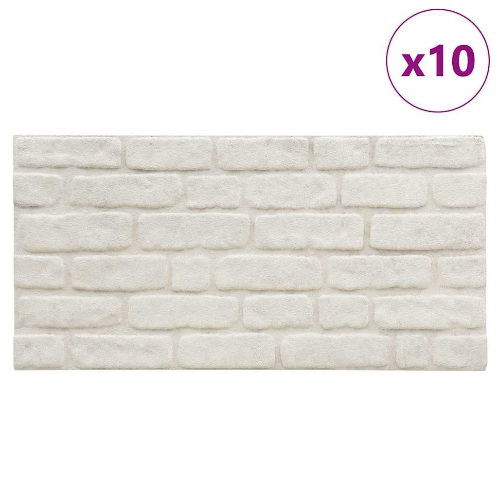vidaXL Wandpaneel 3D-Wandpaneele 10 Stk. Weiß günstig online kaufen