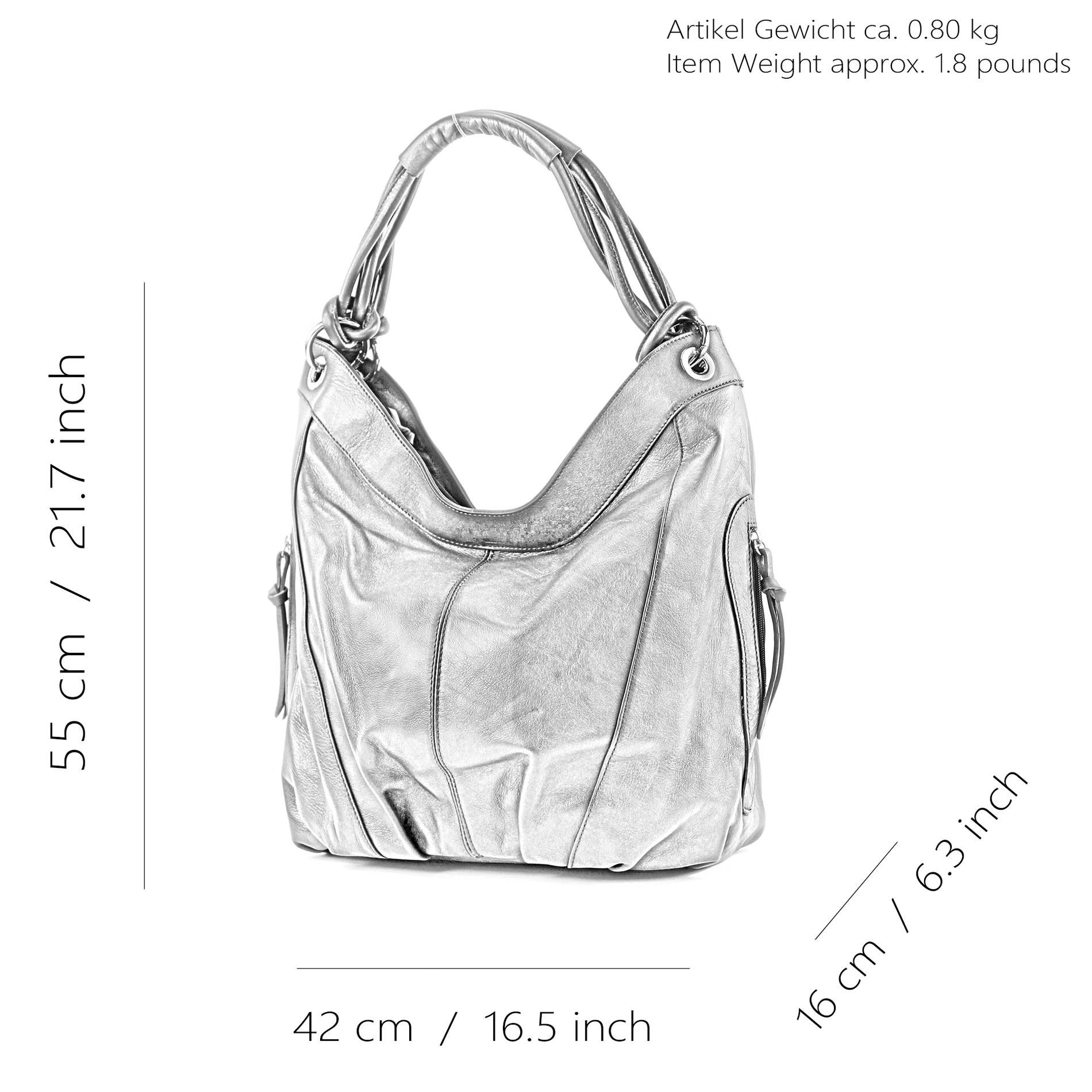 Z18v4, in Schultertasche modamoda Echtleder Italy de Handmade Bordeauxviolett Leder