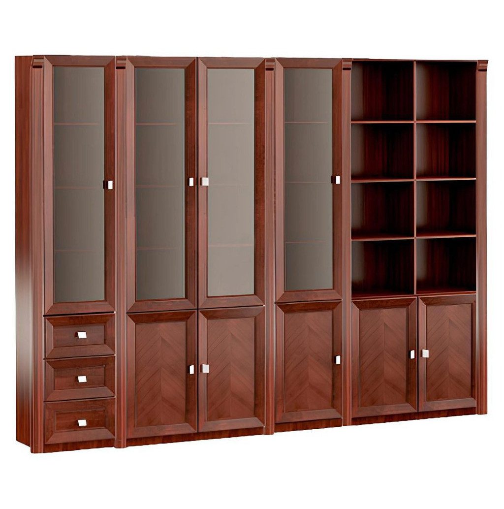 JVmoebel Aktenschrank Brauner Büroschrank aus Massivholz mit viel Stauraum (Büroschrank) Made in Europa