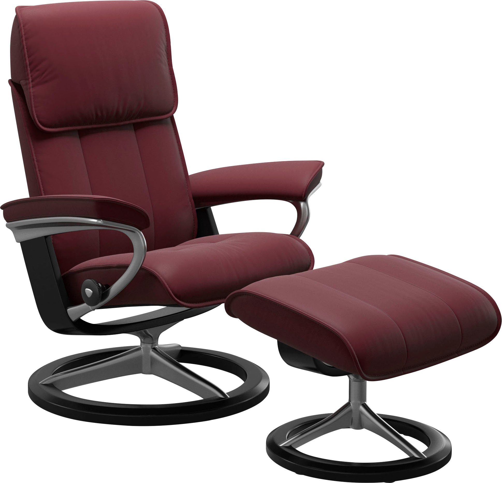 Stressless® Relaxsessel Admiral (Set, Relaxsessel inkl. Hocker), mit Signature Base, Розмір M & L, Gestell Schwarz
