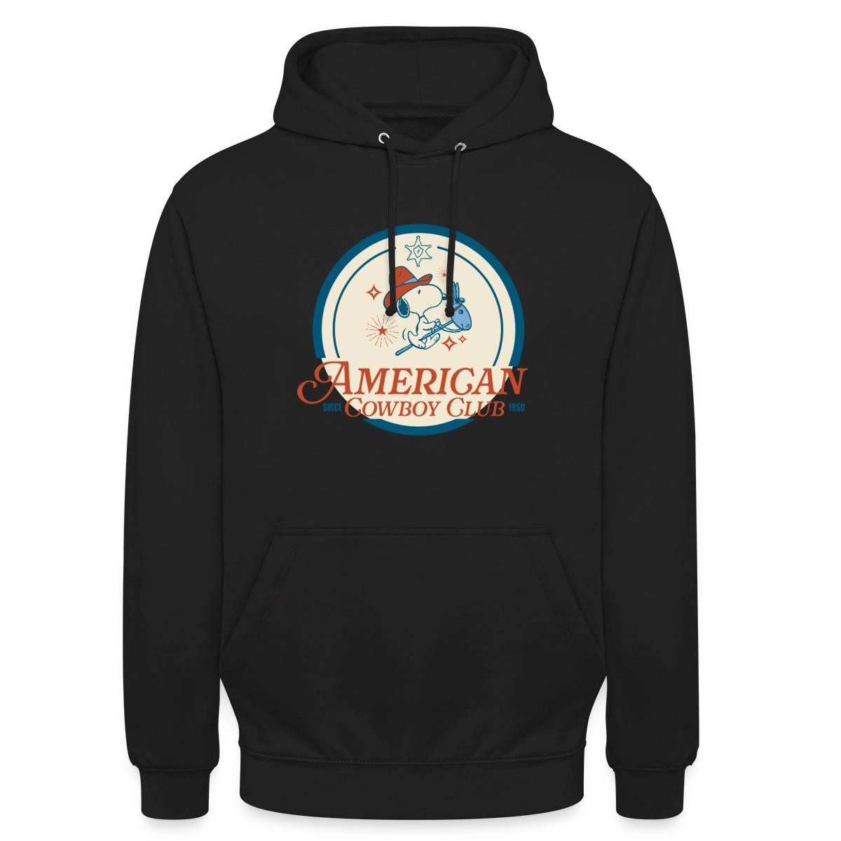 Spreadshirt Hoodie Peanuts Snoopy American Cowboy Club Unisex Hoodie (1-tlg)