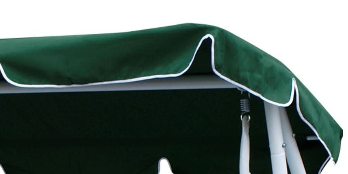 DEGAMO Hollywoodschaukelersatzdach MIAMI, (1-tlg), für 4-sitzer Schaukel 228x120cm, grün mit weißen Kedern – Bild 4 von 5