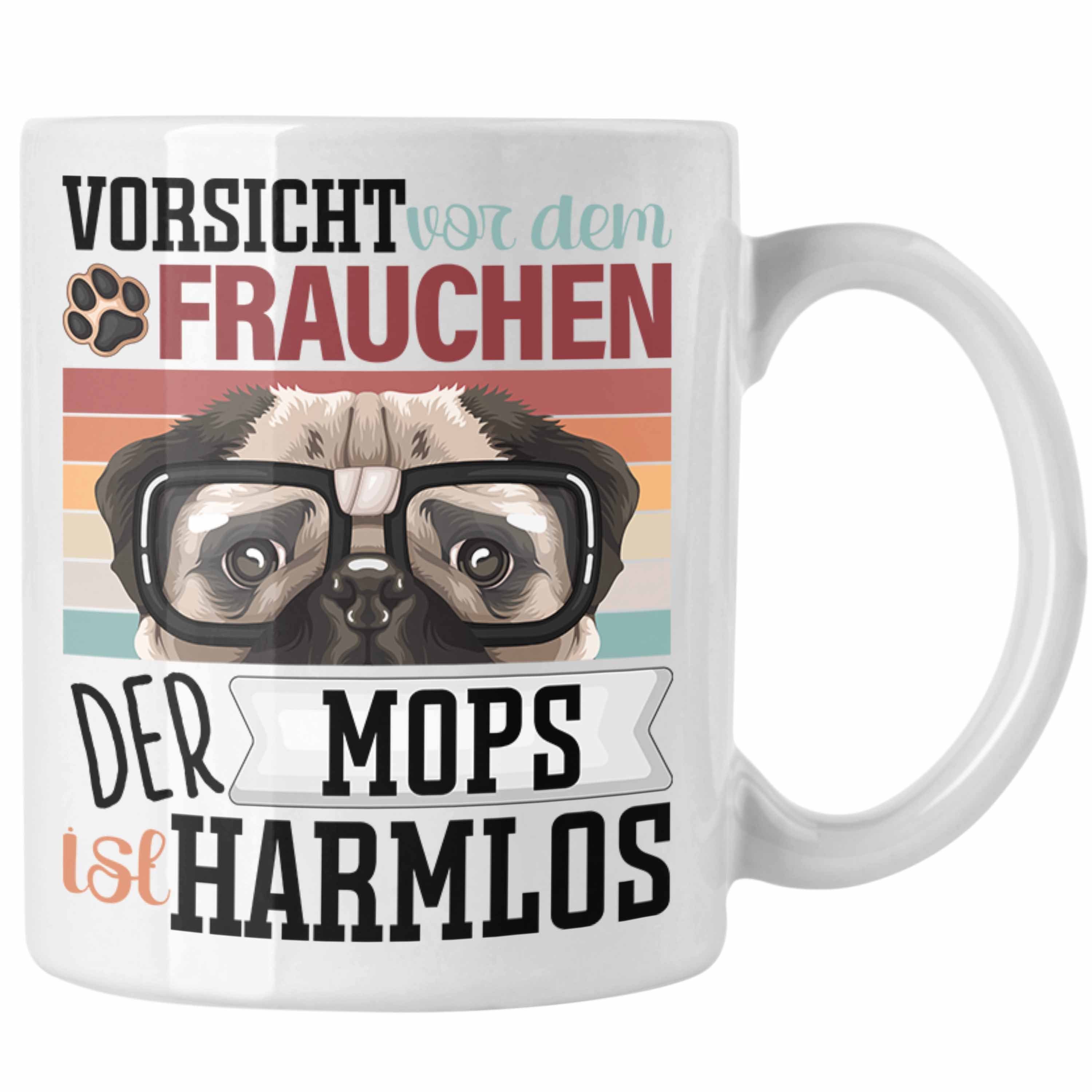 Spruch Geschenk Trendation Frauchen Lustiger V Tasse Tasse Besitzerin Geschenkidee Weiss Mops