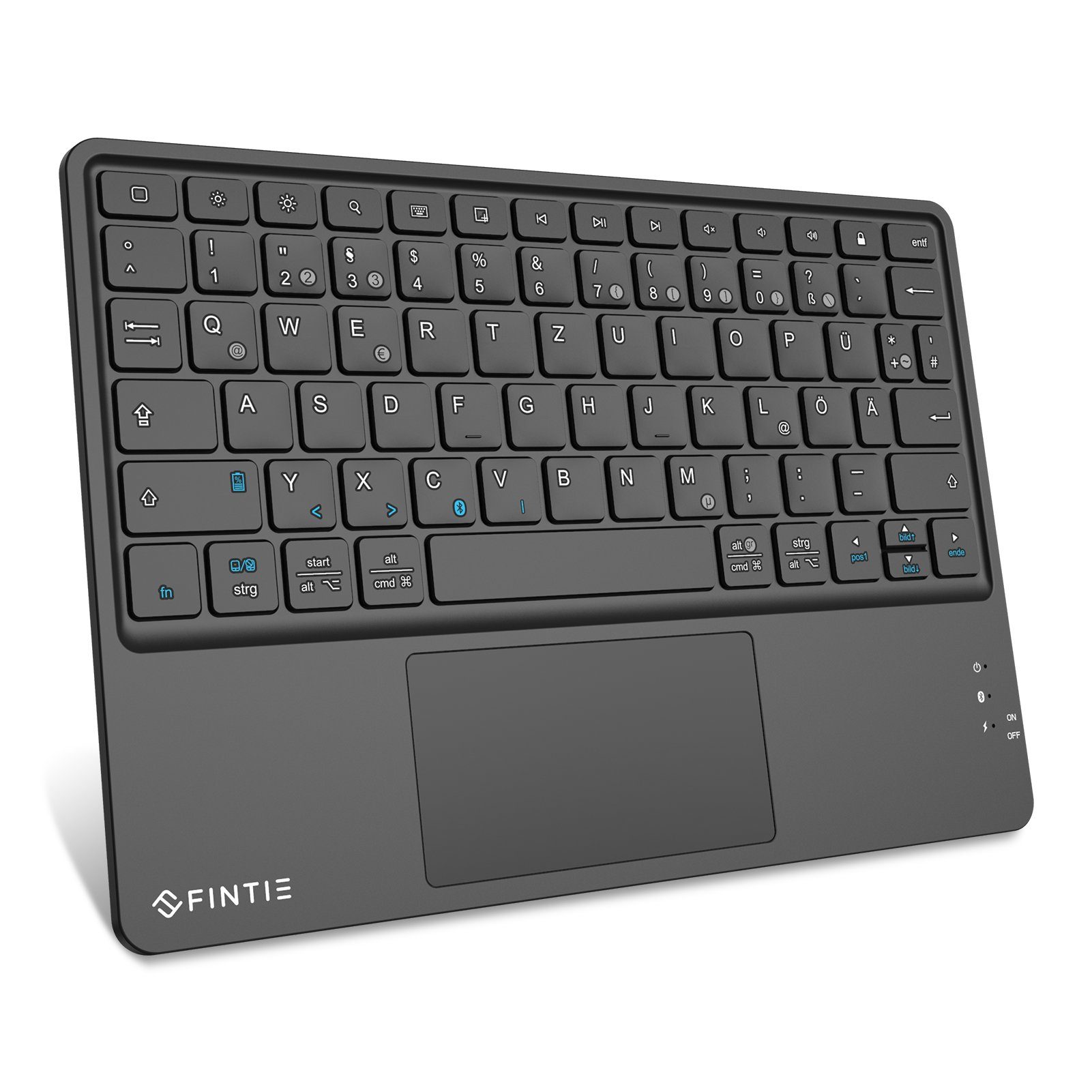 Kabellose Bluetooth Tastatur mit Touchpad, Deutsch Layout Tastatur Tablet-Tastatur