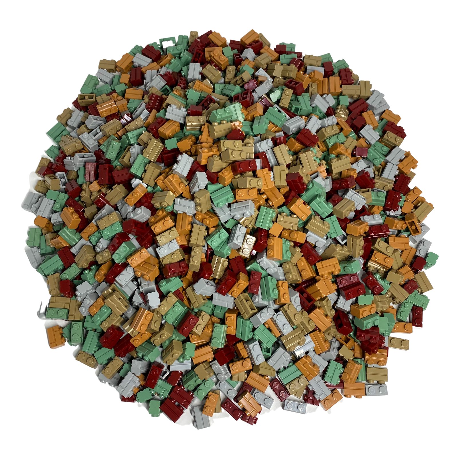 LEGO® Spielbausteine LEGO® Mauersteine 1x2 - Gemischt - 1000x, (Creativ-Set, 1000 St), Made in Europe