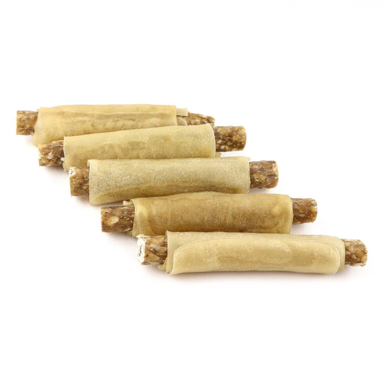 DOGBOSS DOGBOSS 100% Natur gefüllte Kaurollen, hergestellt in EU 5er Set Pansen 17 cm, Snack für: Hunde