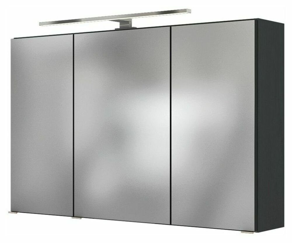 3D-Spiegelschrank 100 inkl LED Beleuchtung PIENZA von Held Möbel Weiß matt günstig online kaufen