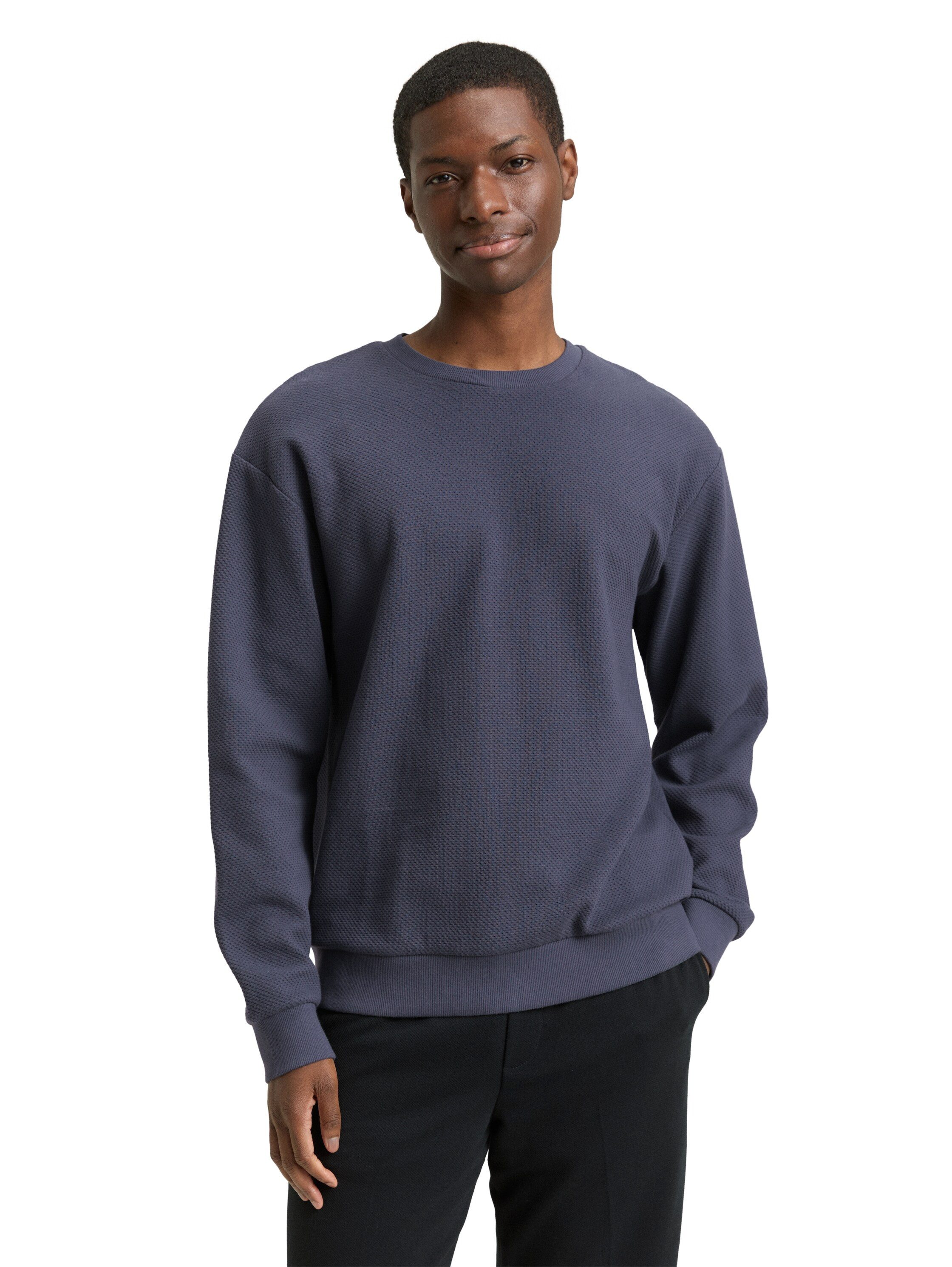 TOM TAILOR Denim Sweatshirt mit Rippbündchen günstig online kaufen