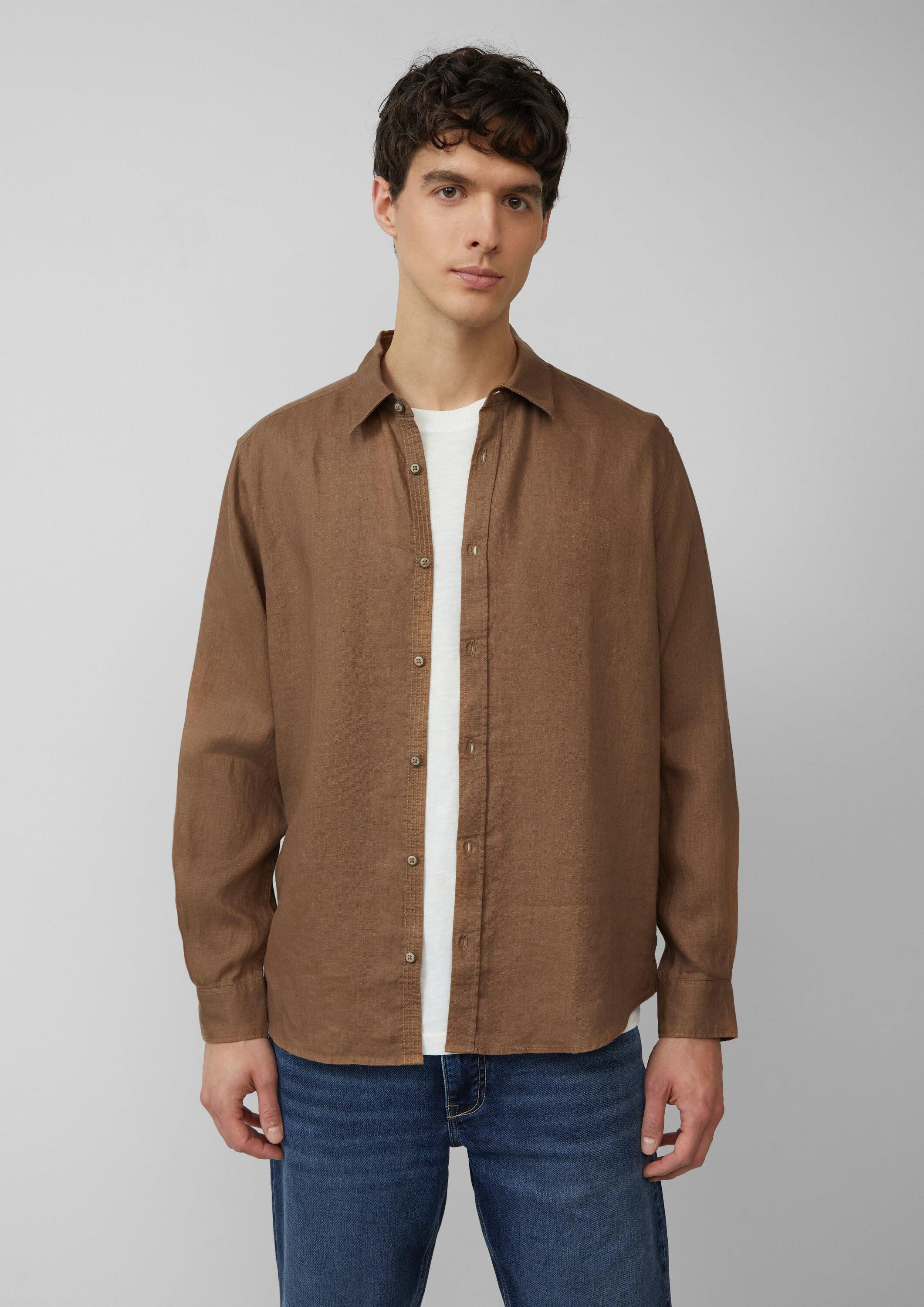 s.Oliver Langarmhemd Hemd Regular Fit: Langarmhemd aus Leinen günstig online kaufen