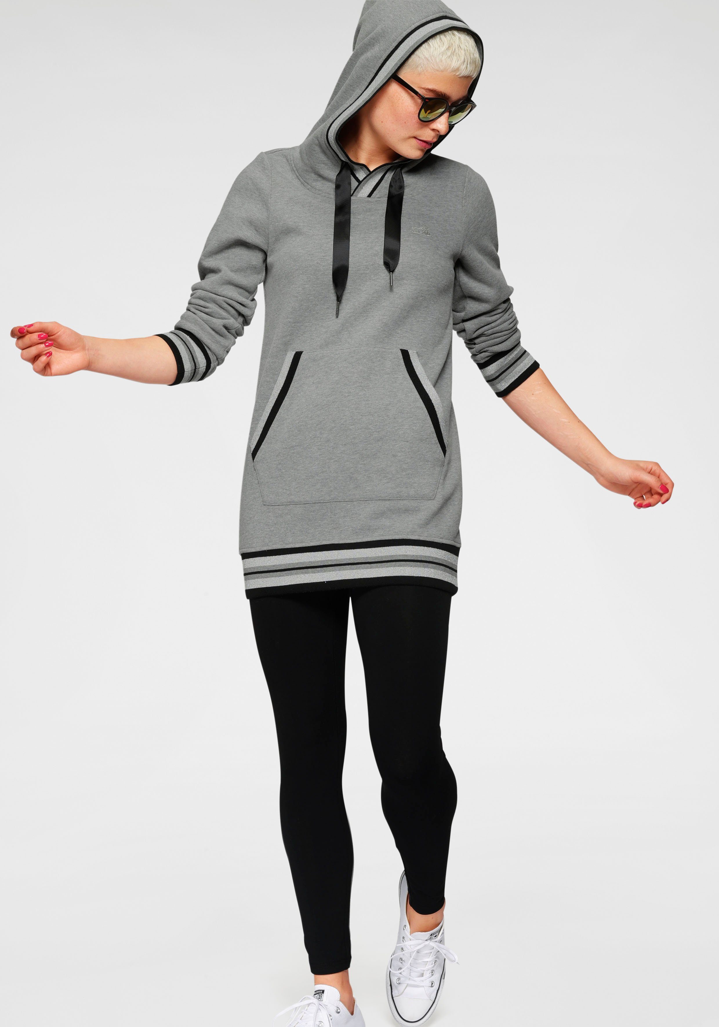 grey (2-tlg., Athleisure Joggingsuit mit Ocean melange/black Leggings) Jogginganzug Sportswear