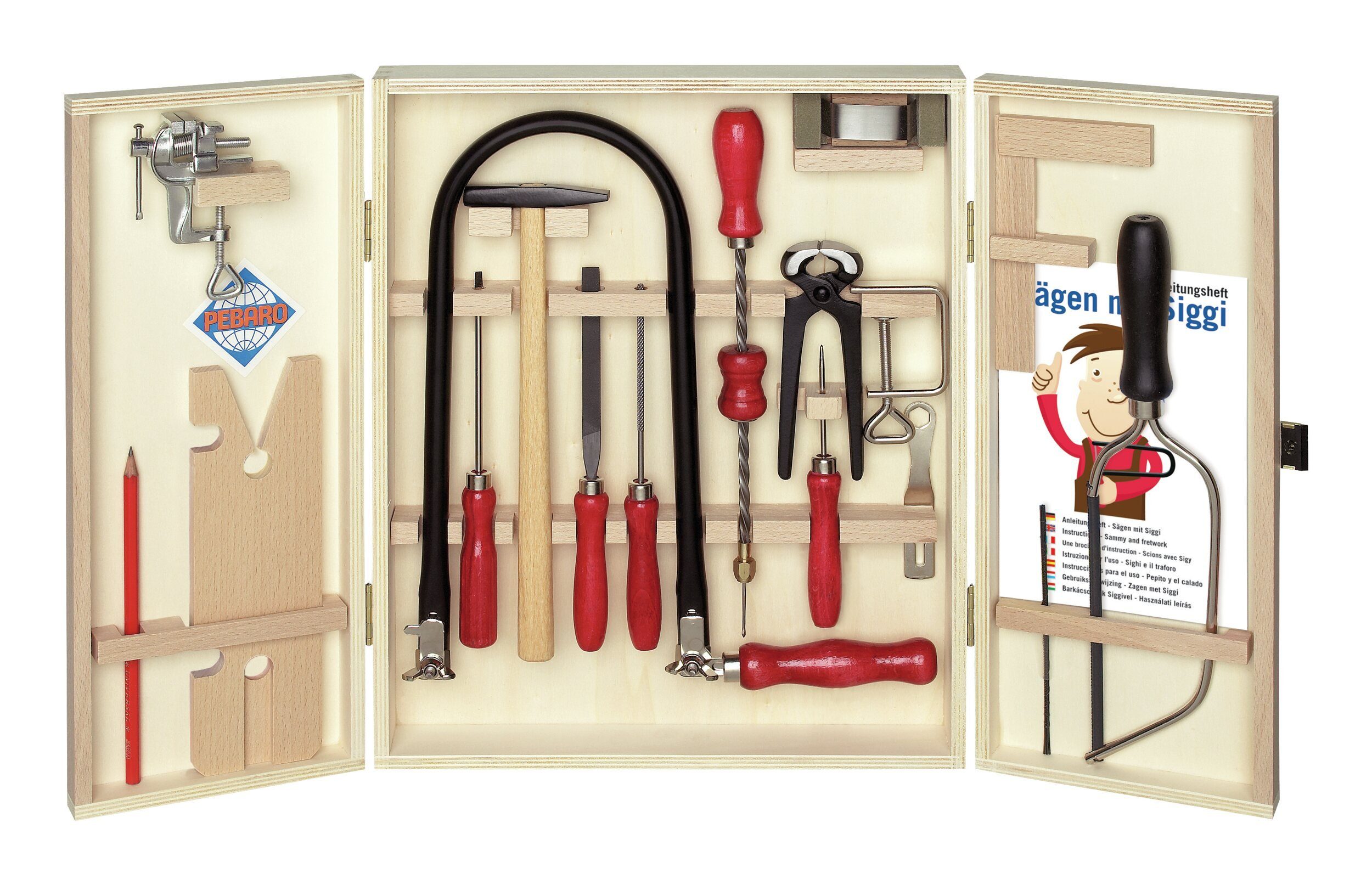 Pebaro Handsäge (19-St), Laubsägeschrank "Öko" Type 401S 19teilig