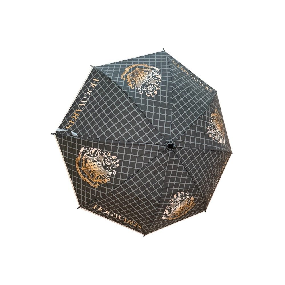 Harry Potter Stockregenschirm Regenschirm für Kinder 74cm Durchmesser Motiv: Hogwarts, Schwarz-Brau