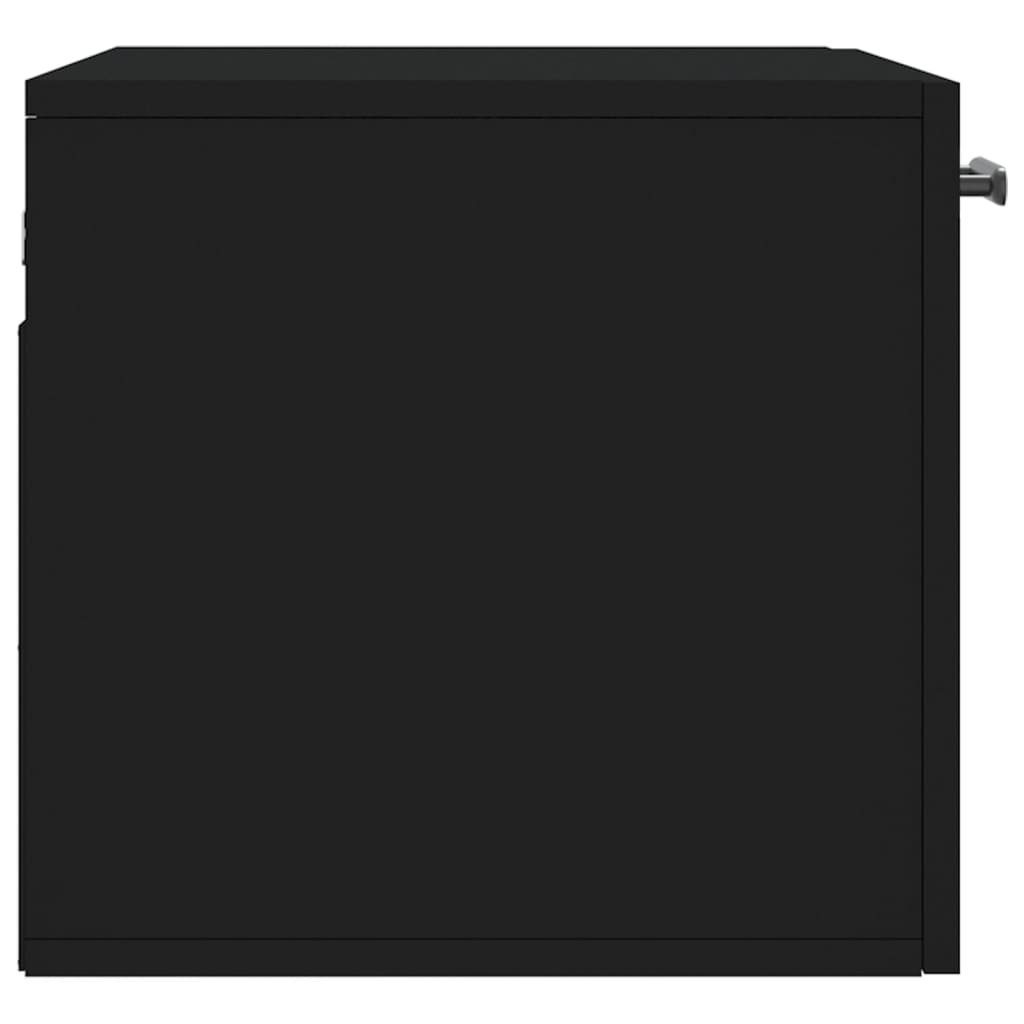 Schwarz cm 60x36,5x35 (1-St) vidaXL Wandschrank Fächerschrank Holzwerkstoff