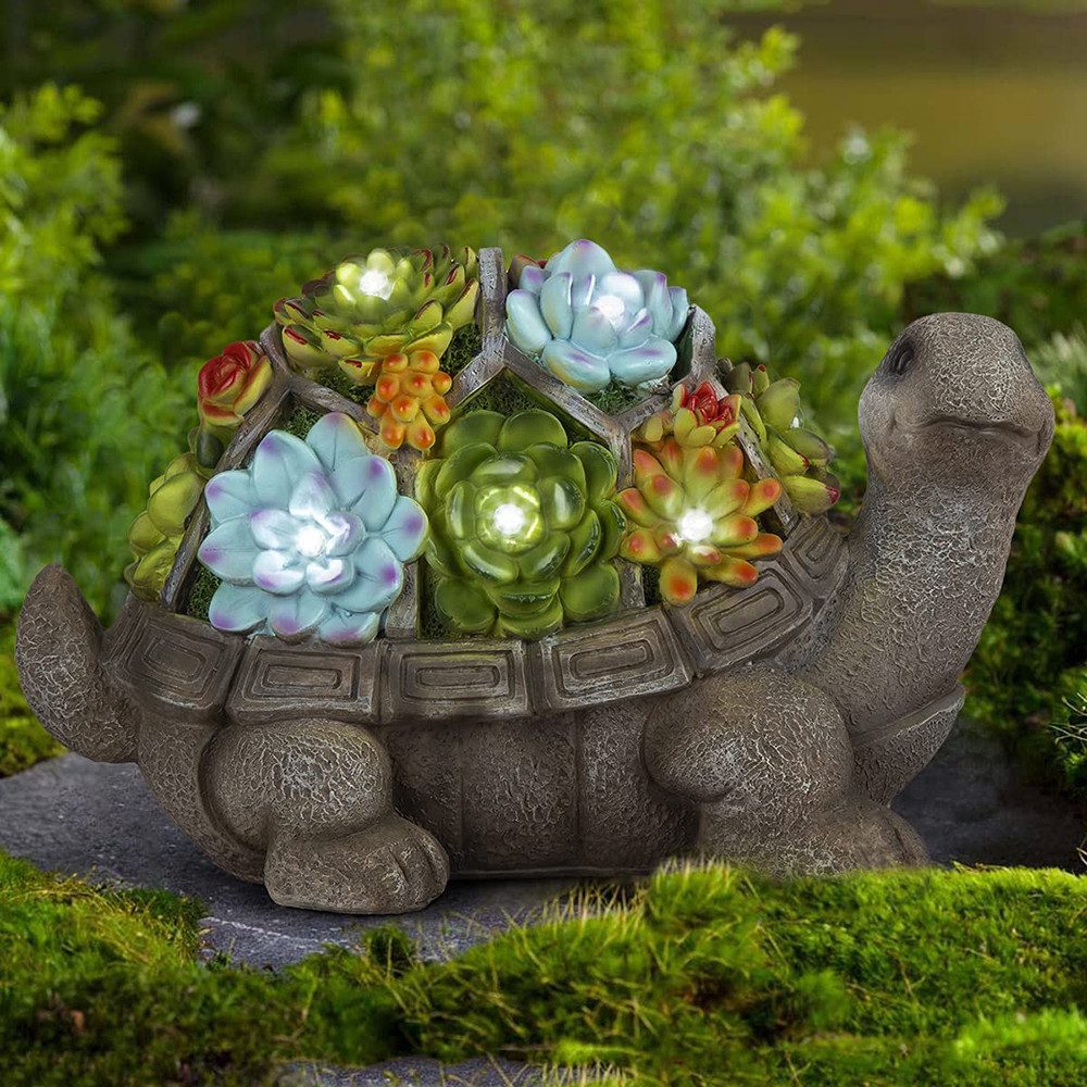 Sunicol Tierfigur Solar Schildkröte Garten Statue günstig online kaufen