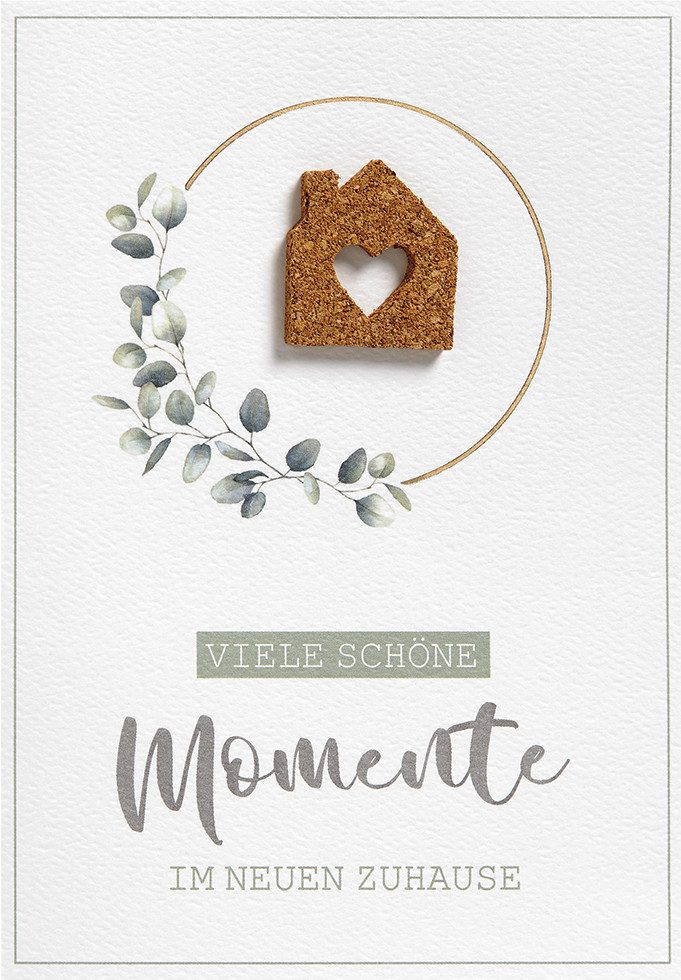 Perleberg Поздравительные открытки Einzug Umzug Neues Heim Unverpackt Glückwunschkarte im Format 115x