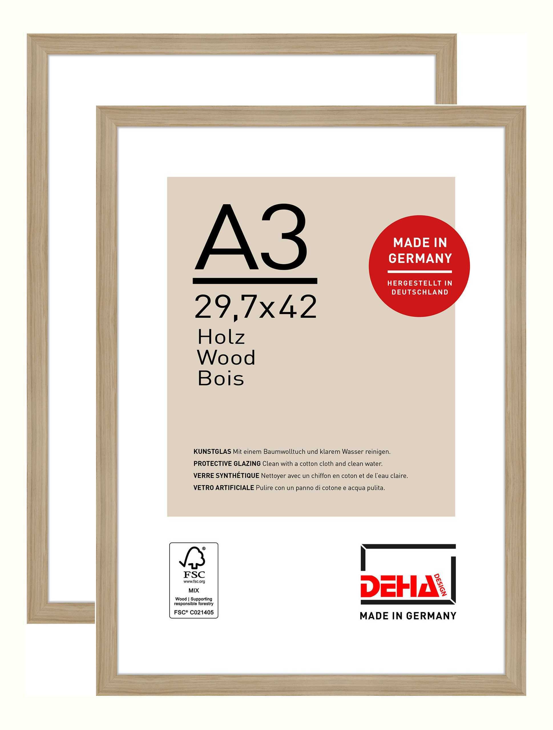 DEHA DESIGN Bilderrahmen Holz Bilderrahmen Fontana, (2 St)