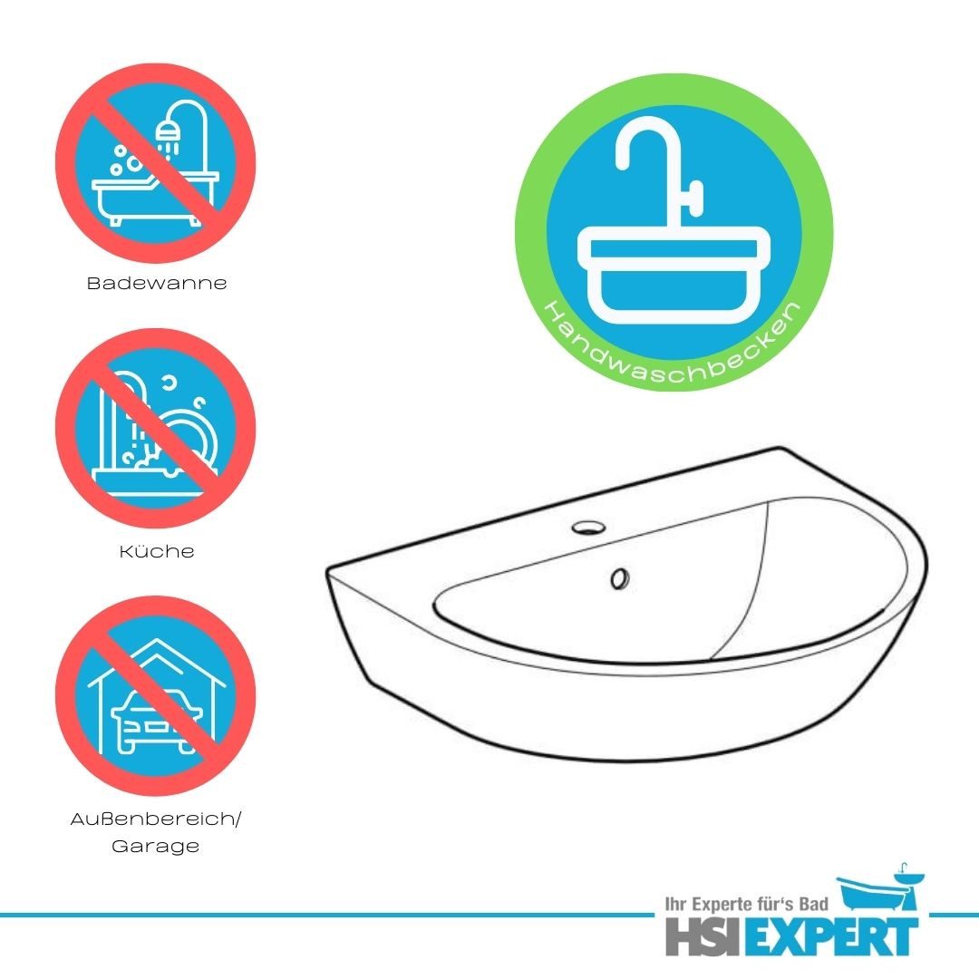 GEBERIT Waschbecken Geberit Renova Waschtisch 60cm mit Beschichtung (kein Set, Einzelprodukt)