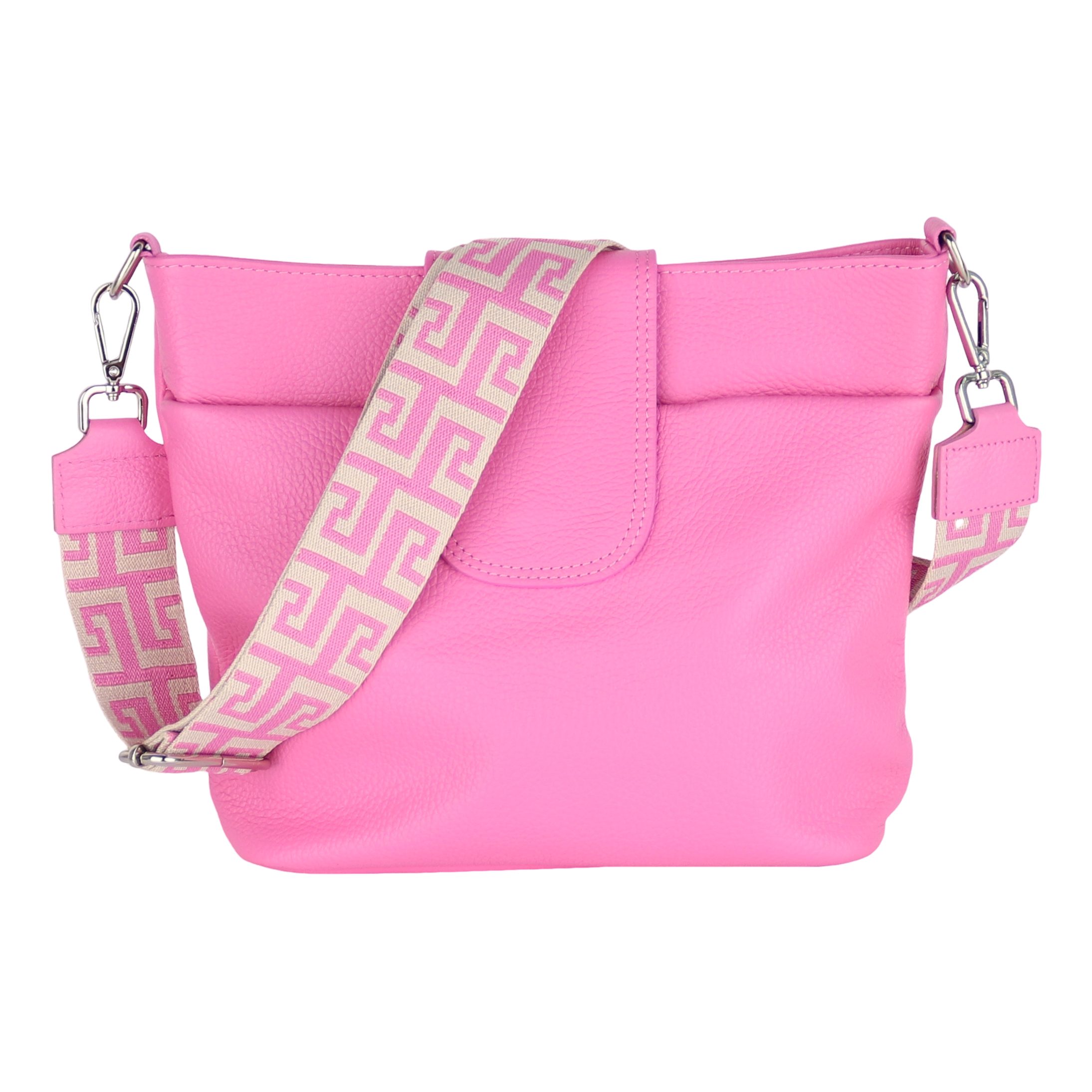 MIRROSI Umhängetasche Damen, Crossbody Bag, Echtleder Made in Italy (1 Tasche mit 1 oder 2 Gurte), verstellbaren Schulterriemen), 30x24,50x9cm (BXHXT) viel Stauraum