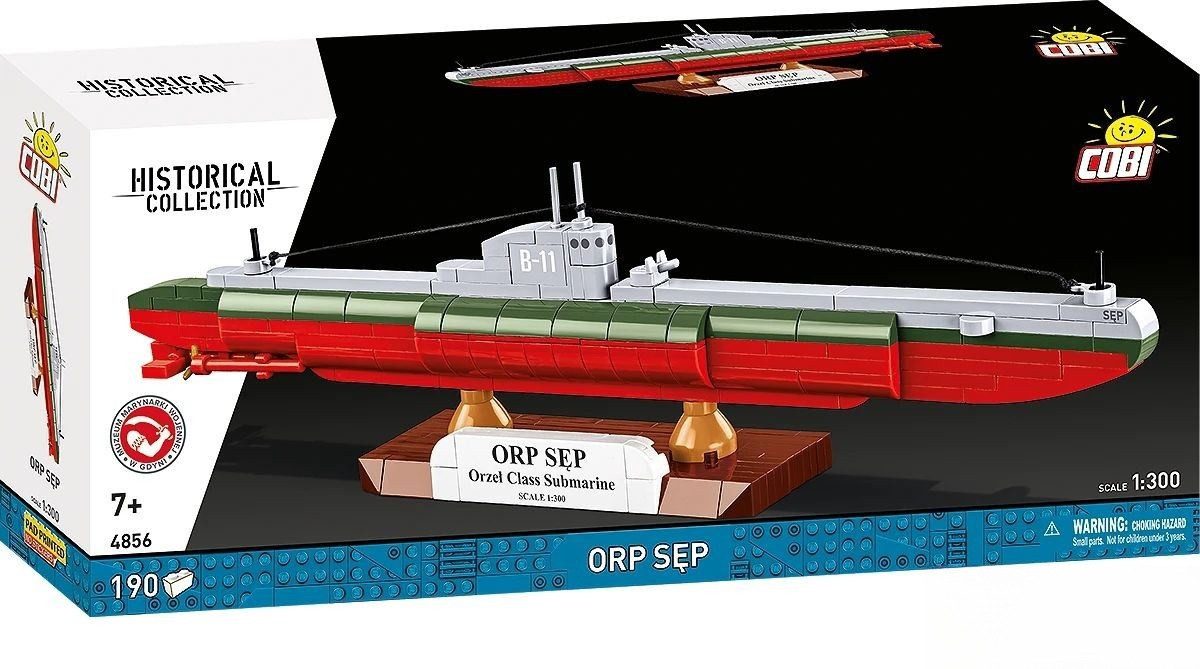 COBI Historical Collection World War II Polish Submarine ORP SEP 4856 Konstruktions-Spielset