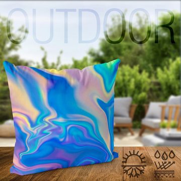 Kissenbezug, VOID (1 Stück), Sofa-Kissen marmor abstrakt Kunst Farben Küche iridescent welle Flüssigkeit pastell bunt wasser regenbogen welle wirbel